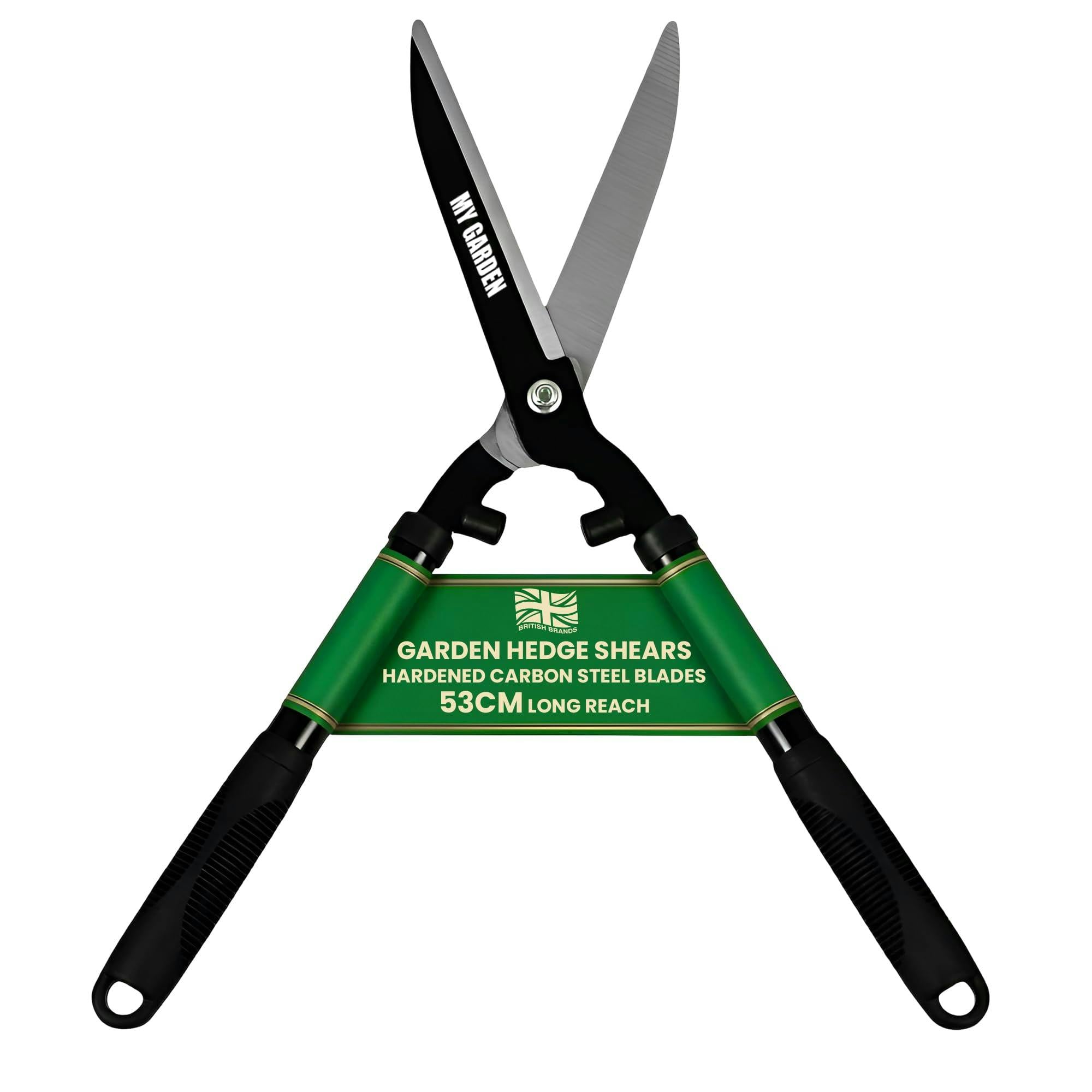 Rackhams Garden Hedge Shears With Hardened Carbon Steel Blades-53Cm Lightweight Ergonomic Garden Shears-Trimming Hedges,Grass & Edges - 20 Inch / 53 Cm