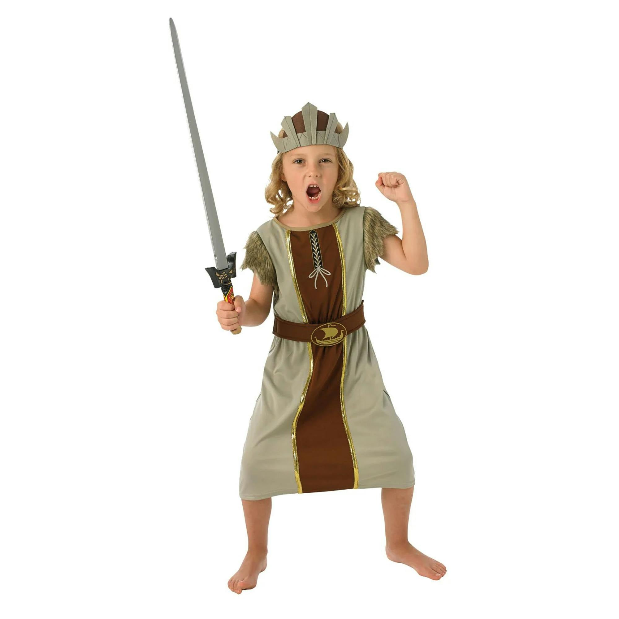 Bristol Novelty Boys Viking Costume - Grey/Brown - Image 2