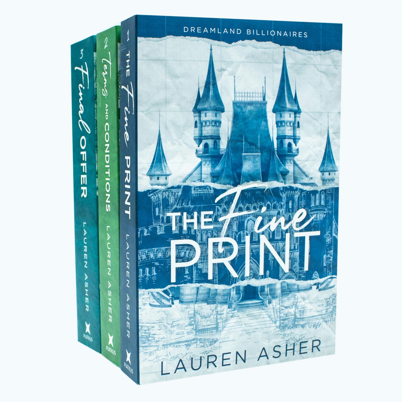 Piatkus Dreamland Billionaires Collection 3 Books Set By Lauren Asher (The Fine Print, Terms And Conditions)