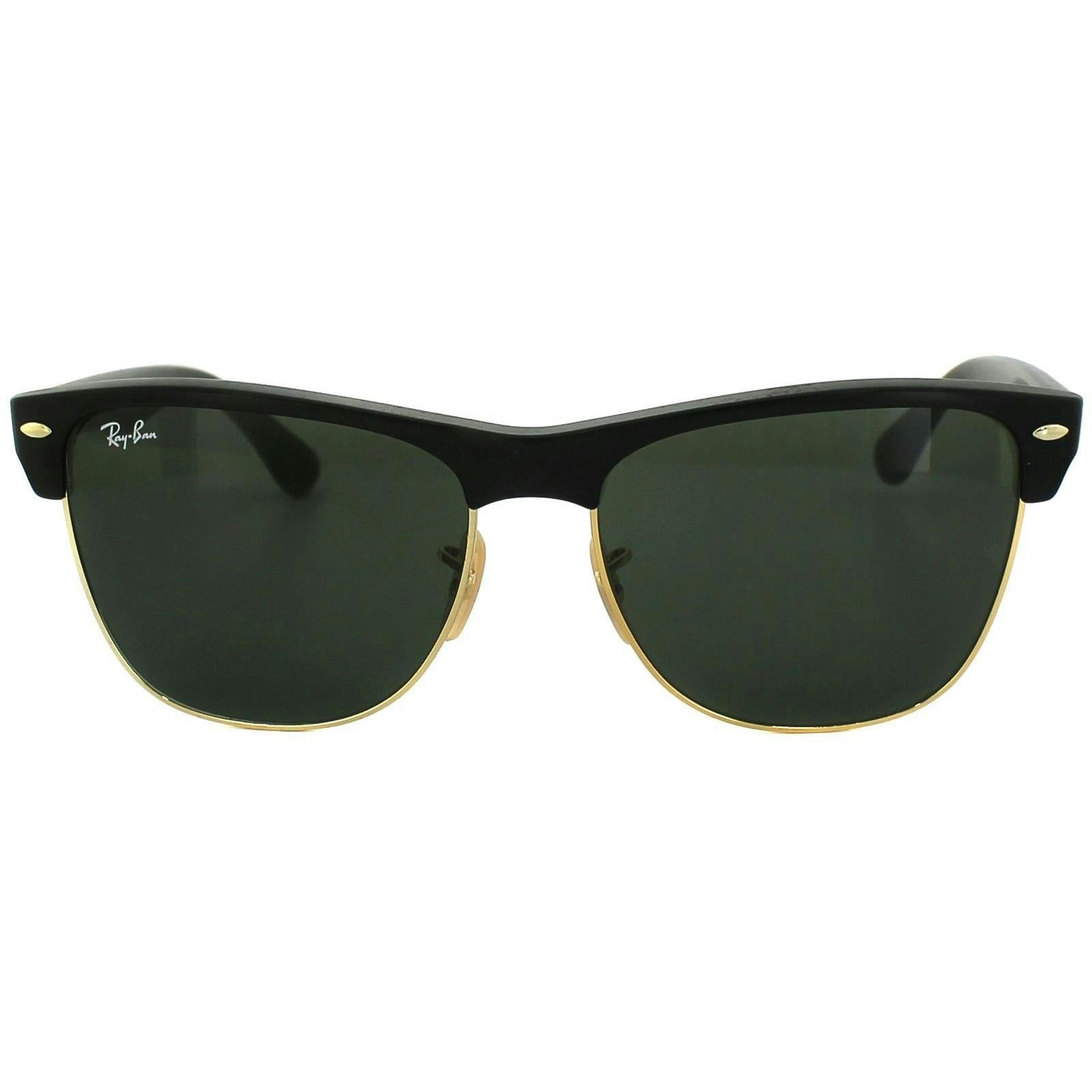 Ray-Ban Unisex Black Oval Demi Shiny Green Clubmaster Oversized 4175 Sunglasses - Image 8