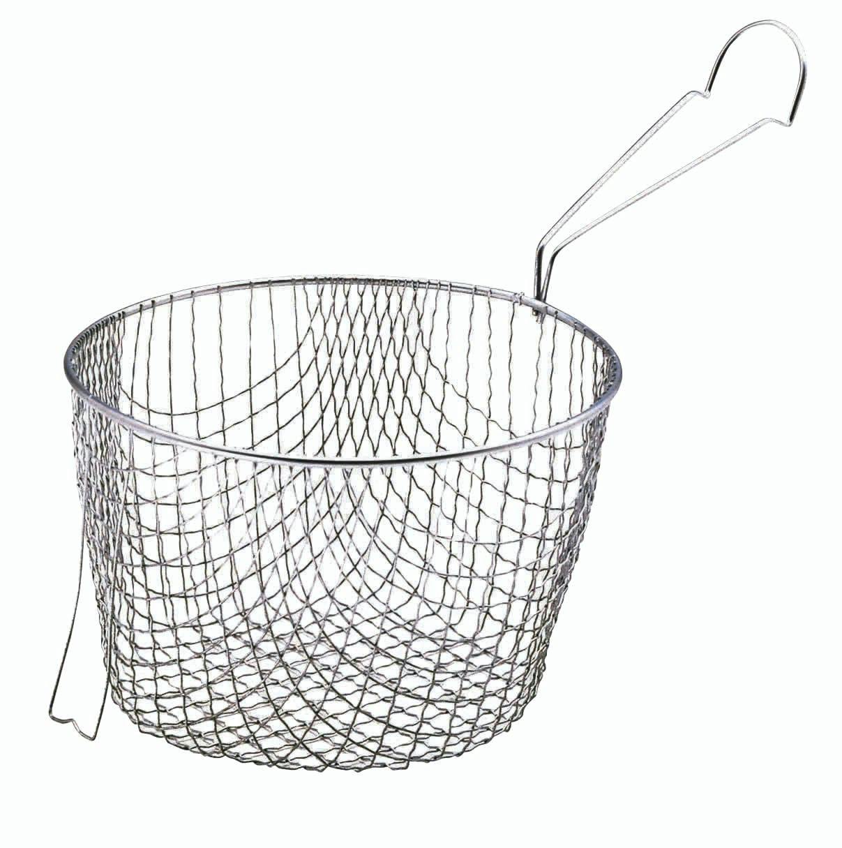 Rackhams Silver Extra Deep Chip Basket For 20Cm (8"") Pan""" - Stainless Steel - Deep Frying Basket
