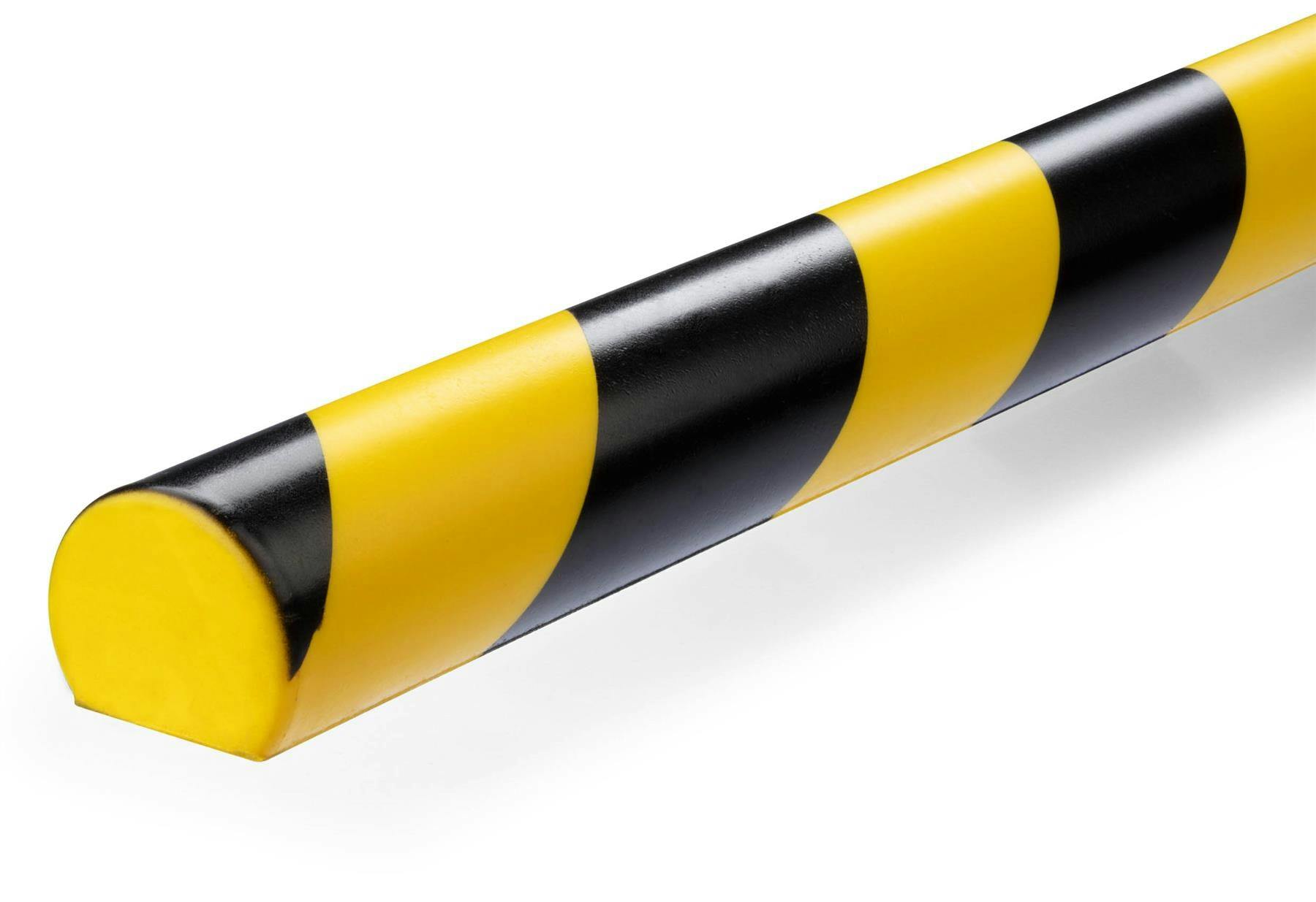 Rackhams Yellow/Black Adhesive Warning Impact Protection Profiles S32r | 1 Metre | 5 Pack