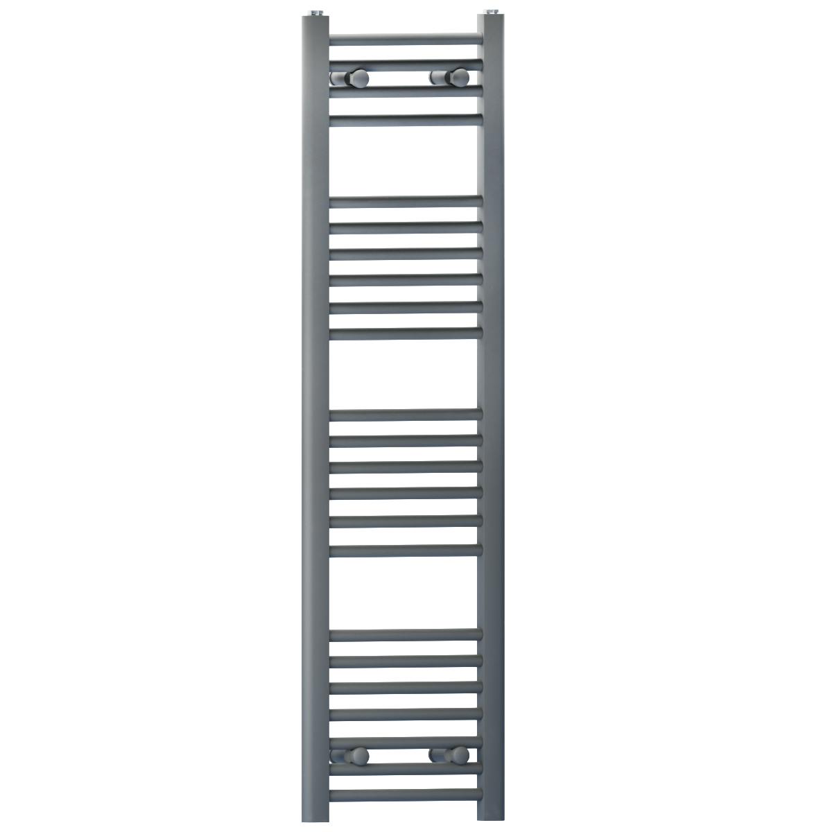 Myhomeware Anthracite/Grey 400Mm X 1200Mm Heated Bathroom Towel Rail Radiator For Central Heating Elegant Designer In Uk