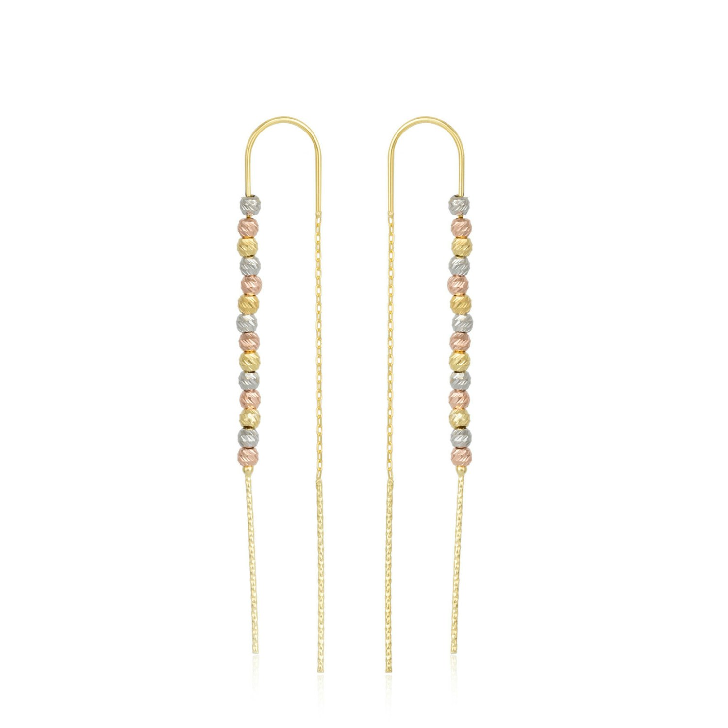 Spero London Silver Sterling Dorica Chain Bead Drop Earrings - Mix - Mix