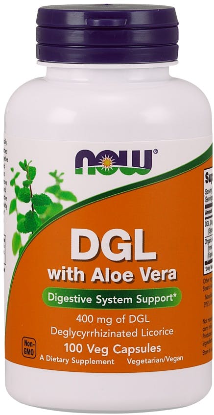 Now Foods Dgl With Aloe Vera - 100 Vcaps