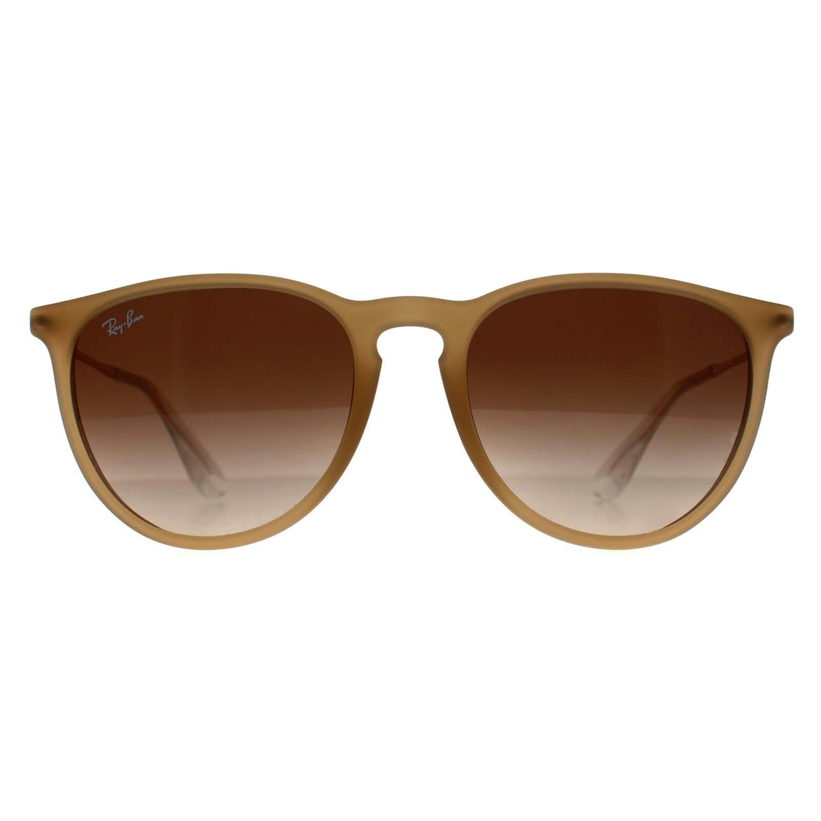 Ray-Ban Erika RB4171, Rubber Beige Sunglasses Gradient Brown lenses, Mojo Glasses - Image 10