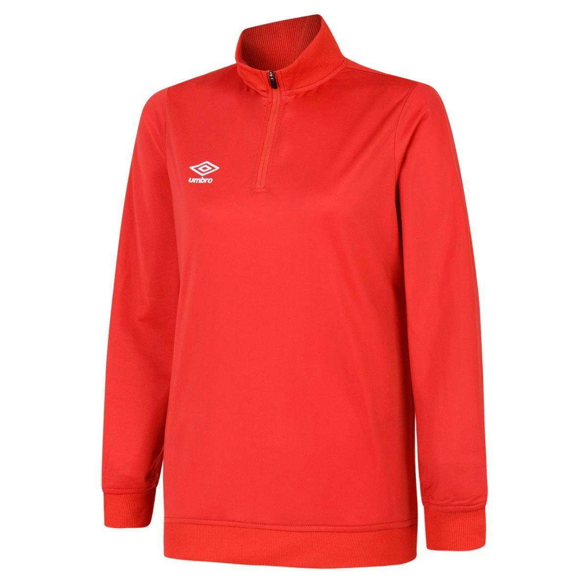 Umbro Women's Club Essential Half Zip Sweatshirt - Vermillion - Xxl - Vermillion - 100% Polyester