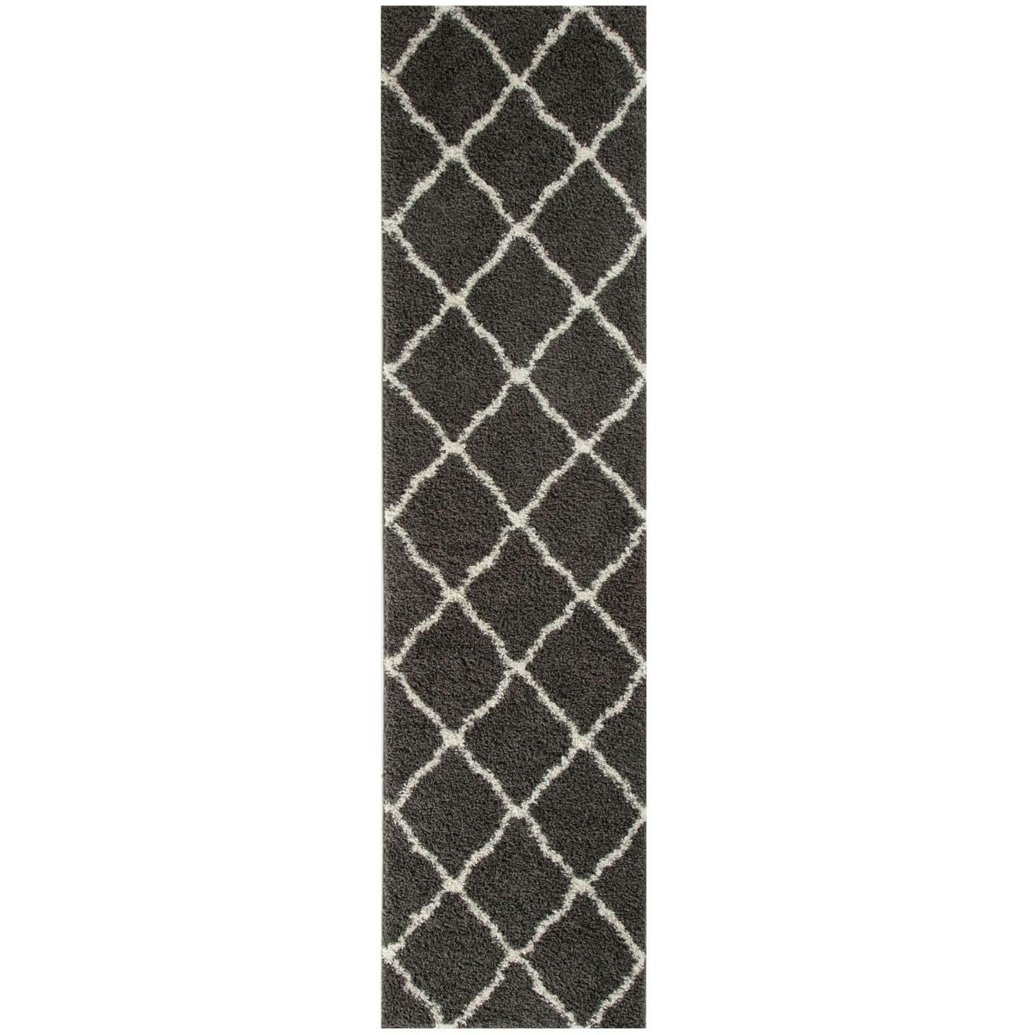 The Rugs Unisex Dark Grey Soft Moroccan Shaggy Rugs And Runners In Living Room 80Cm X 300Cm - Image 3