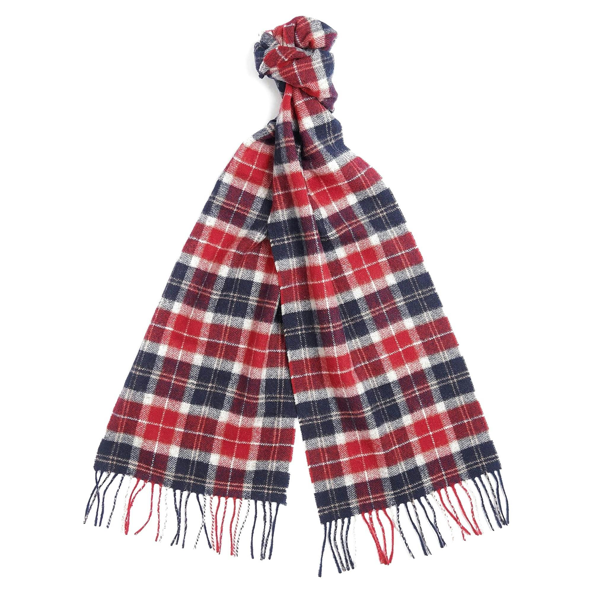 Barbour Tartan Lambswool Scarf - Cranberry Tartan