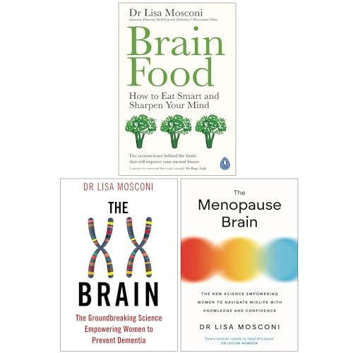 Penguin Life/Allen & Unwin Ltd Women's Dr. Lisa Mosconi Collection 3 Books Set (Brain Food, The Xx Brain & The Menopause Brain)