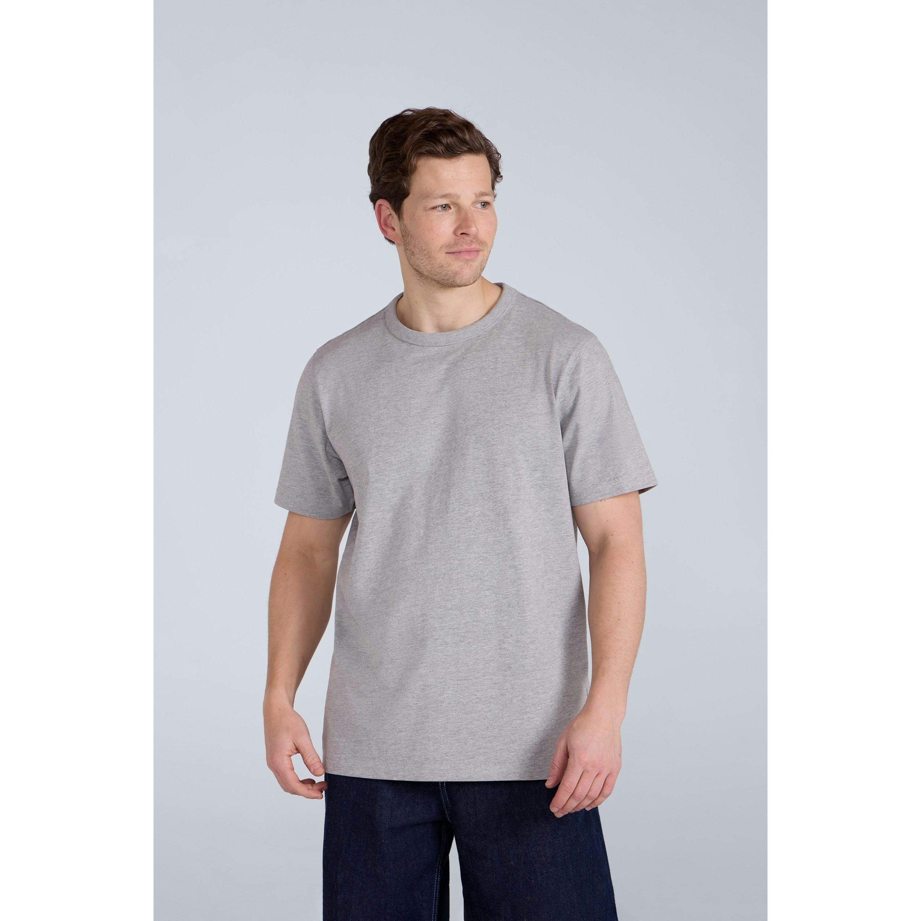 Animal Men's Grey Otis Plain Oversized T-Shirt - Xs - 100% Mixed
