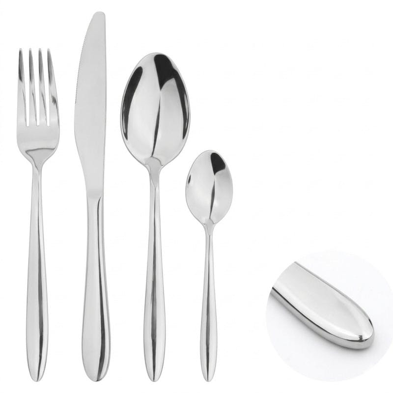 Glim & Glam Cutlery Set Fork Spoon 24Pc Sets Anydate Pointed End