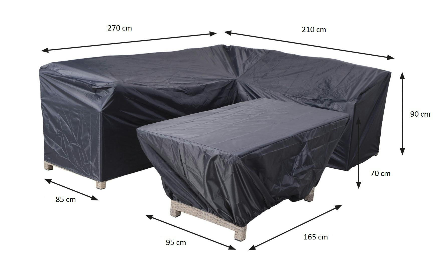 Rackhams Lounge Dining 2 Piece Set Protective Weather Cover 270Cm X 210Cm X 85Cm X 90Cm & 165Cm X 95Cm X 70Cm