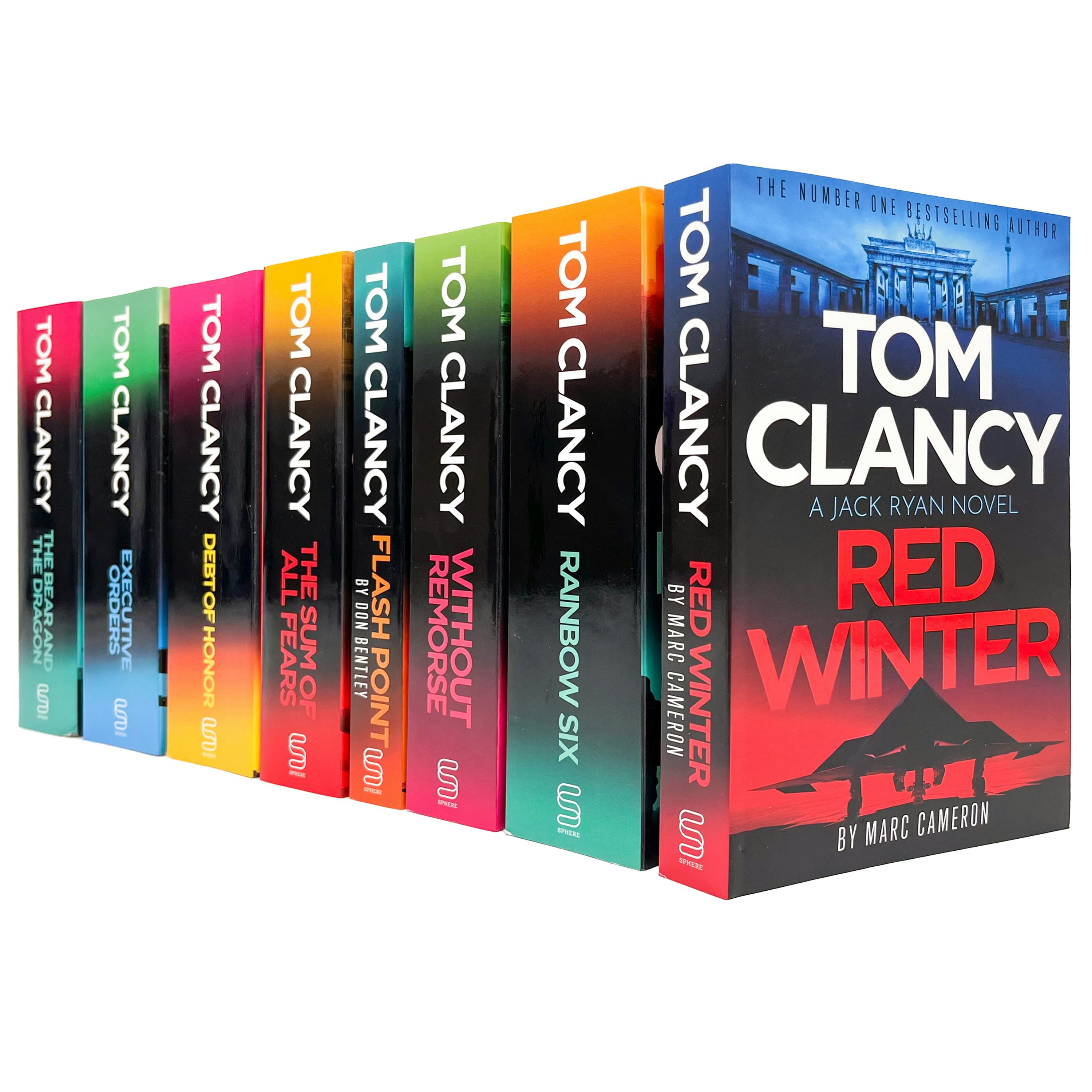 Various Publishers Red Tom Clancy 8 Books Collection Set – Rainbow Six, Without Remorse & Military Thriller Collection