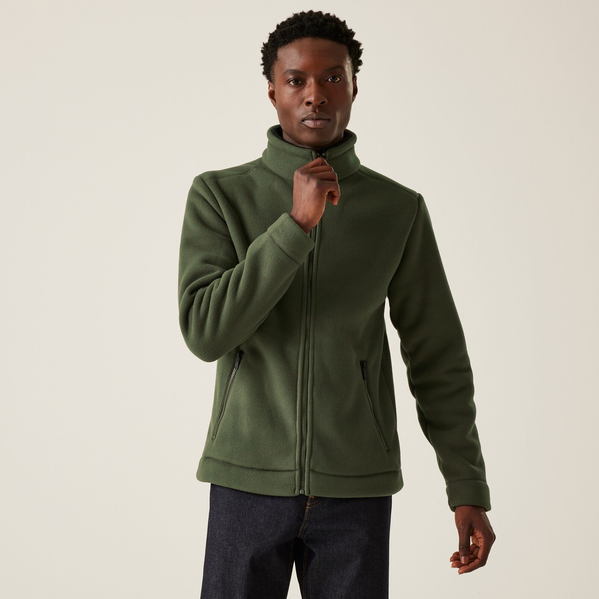 Regatta Men's Dark Garrian Ii Full Zip Fleece Jacket - Khaki - Khaki - 3XL