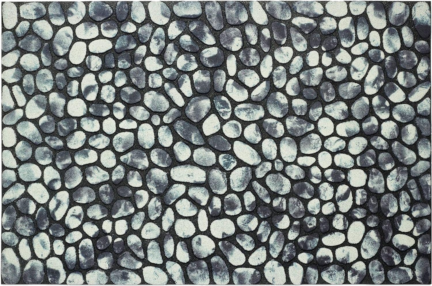 Rackhams Grey Stone Pebble Stylised Indoor & Outdoor Mat - Image 2