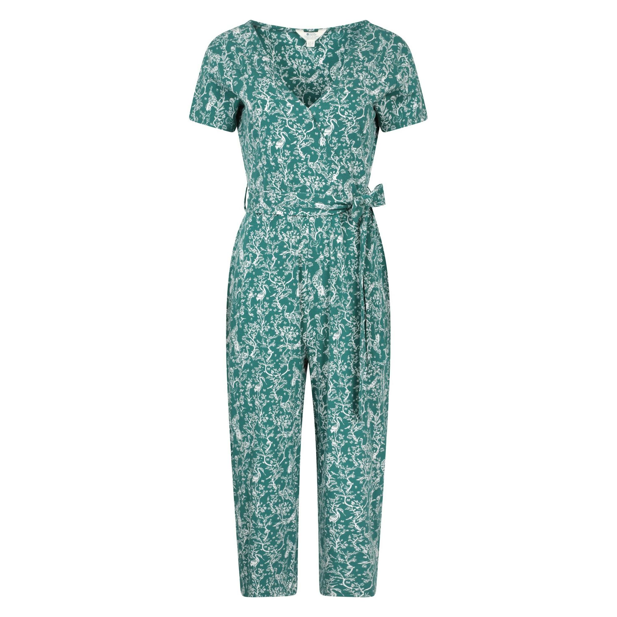 Mountain Warehouse Women's Crane Wrap Jumpsuit - Teal - Teal - 8 Uk - 100% Mixed