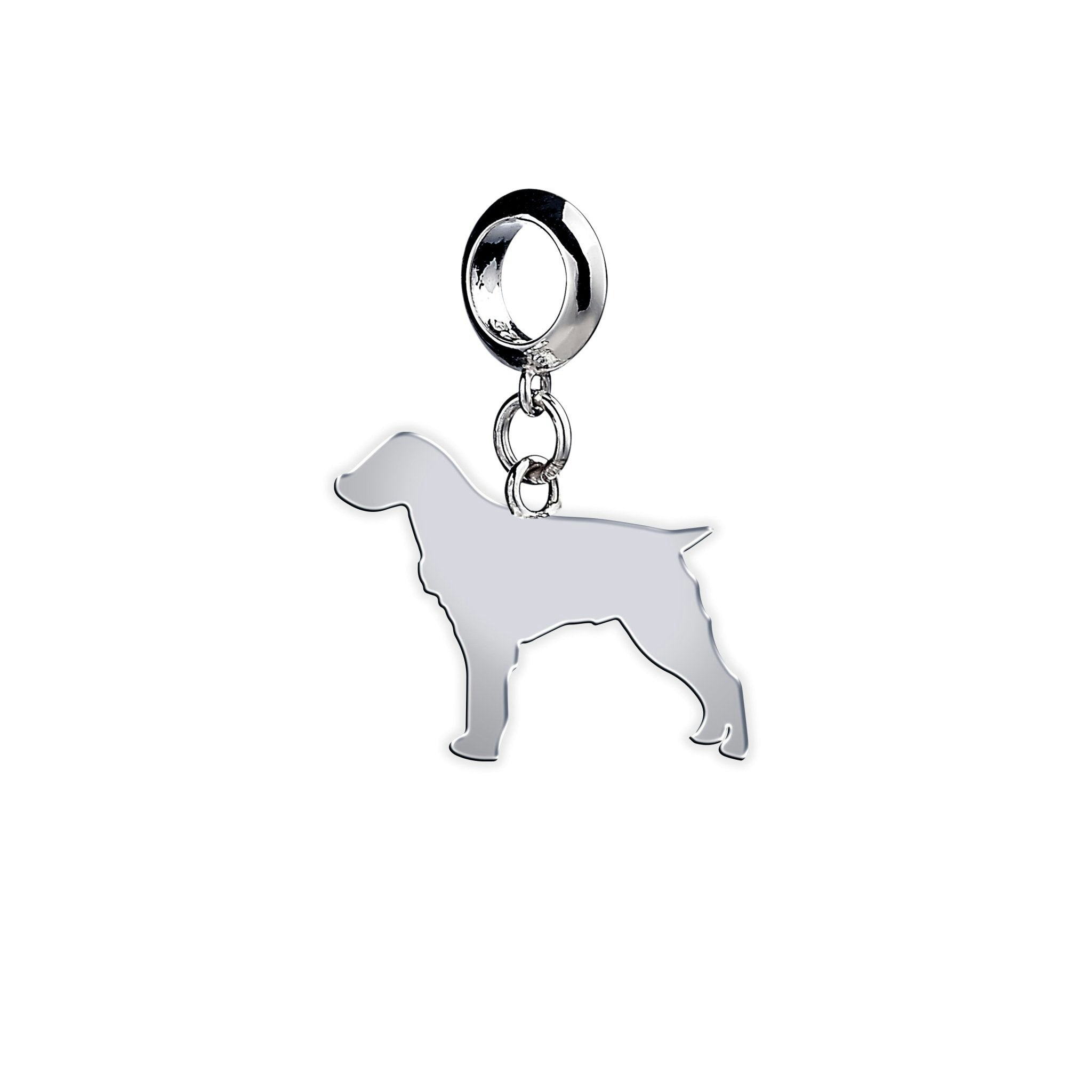 Mylee London Silver Brittany Spaniel Silhouette Charm - Yes - Slider Charm