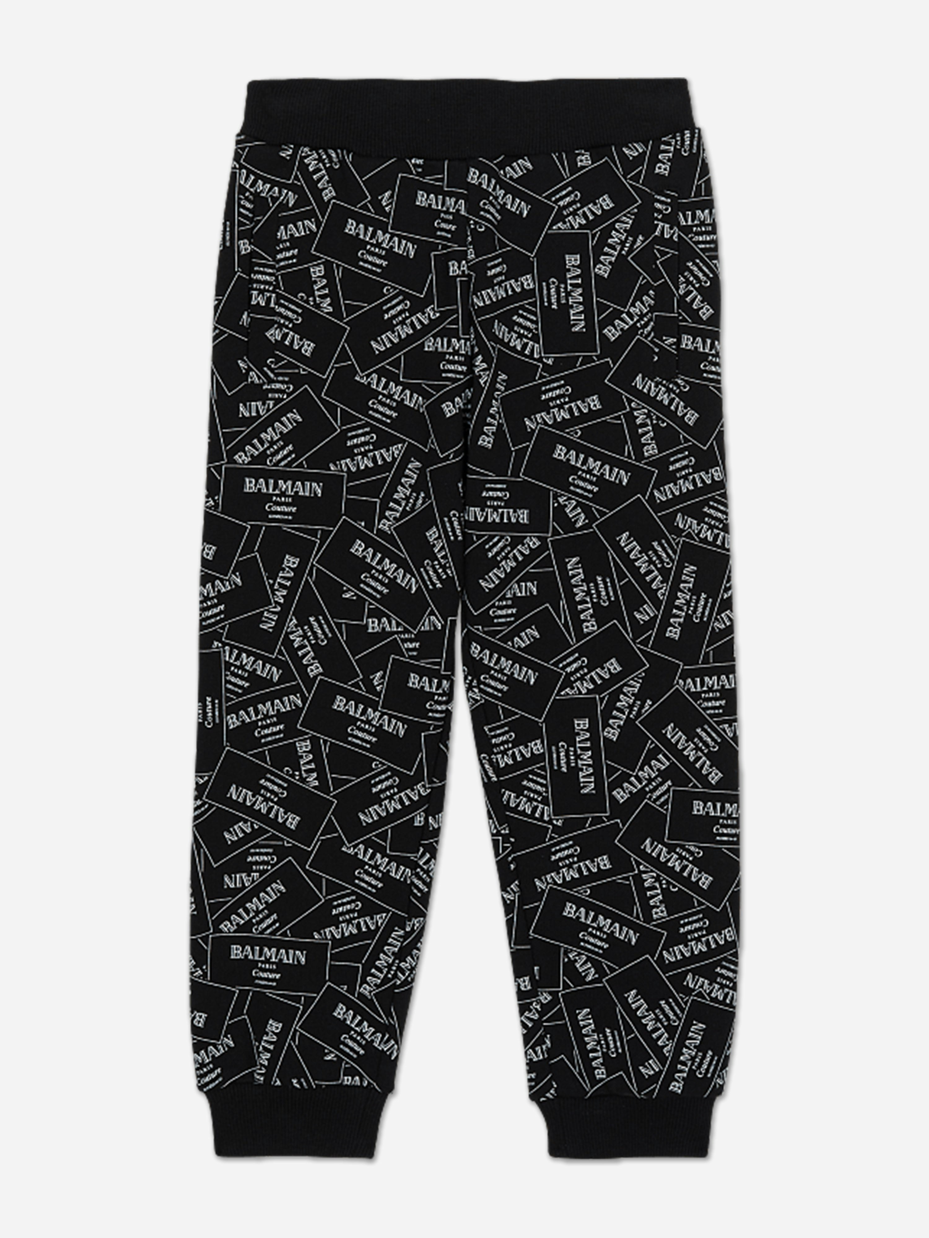 Balmain Unisex Kids Black Kids Logo Print Joggers In - 4 Yrs