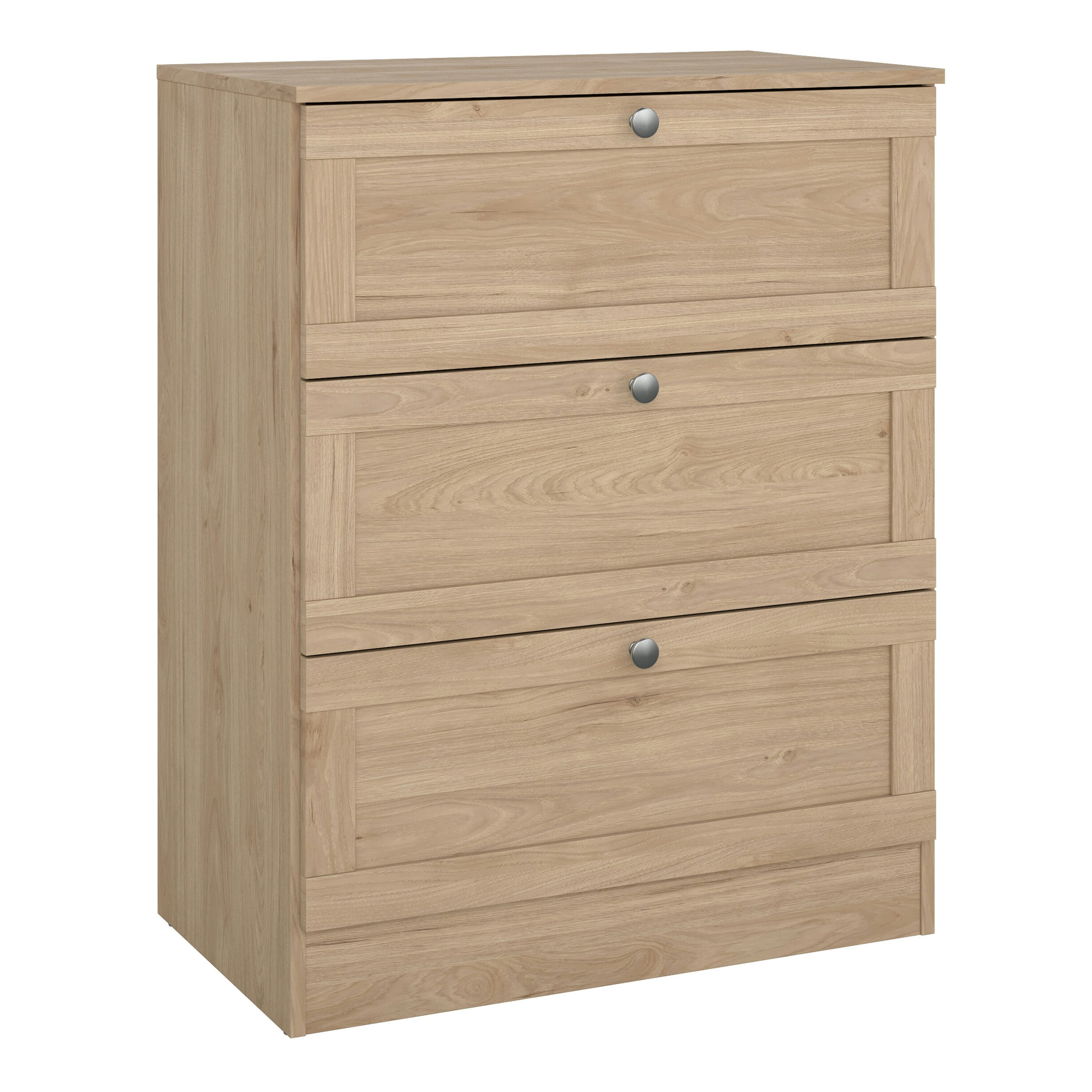 Furniture To Go Brande Chest With 3 Frame Drawers In Jackson Hickory - Oak - Matt - Melamine