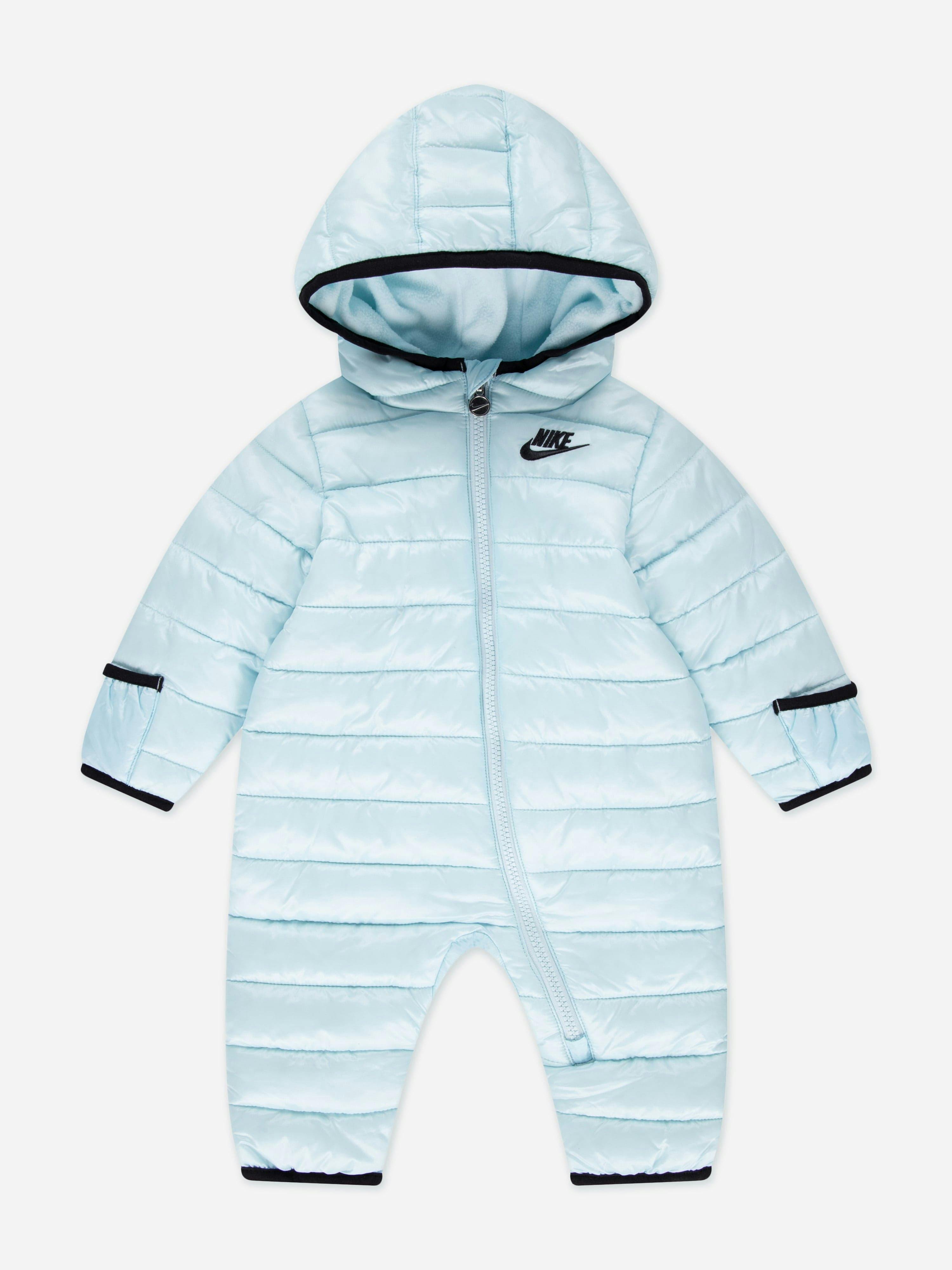 Nike Men's Blue Baby Solid Snowsuit In - 18 Mths