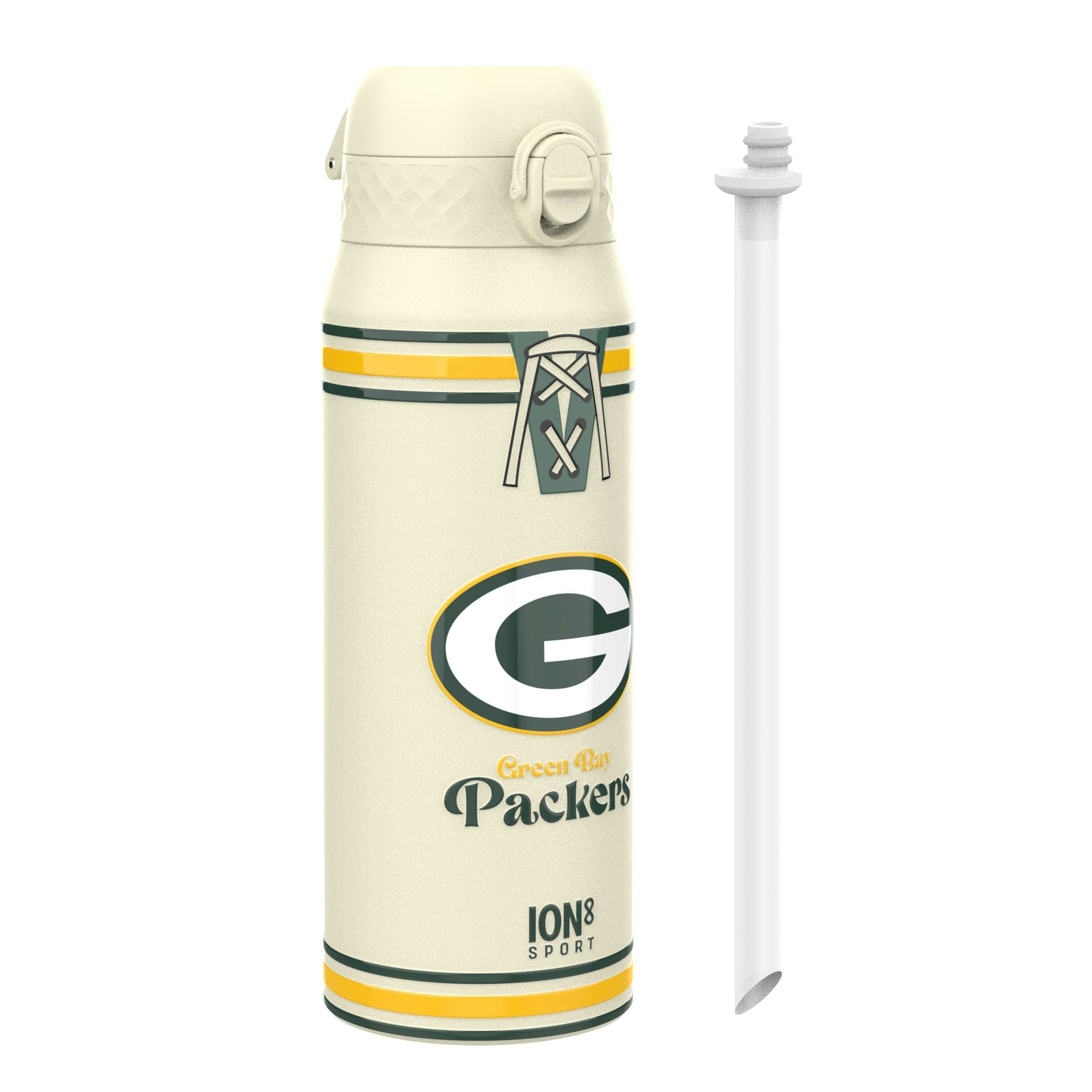 Rackhams Nfl X Ion8 Insulated Steel Water Bottle, Nfl Packers, 750Ml (24Oz)
