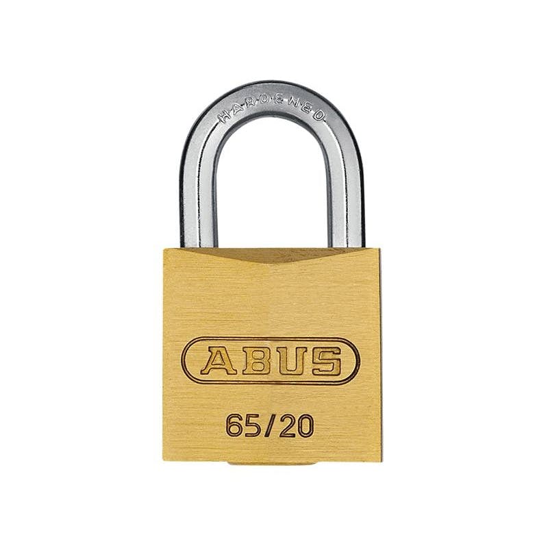 Abus Mechanical 65 Series Brass Padlock - 20Mm Keyed Alike 204 - Multi Colour