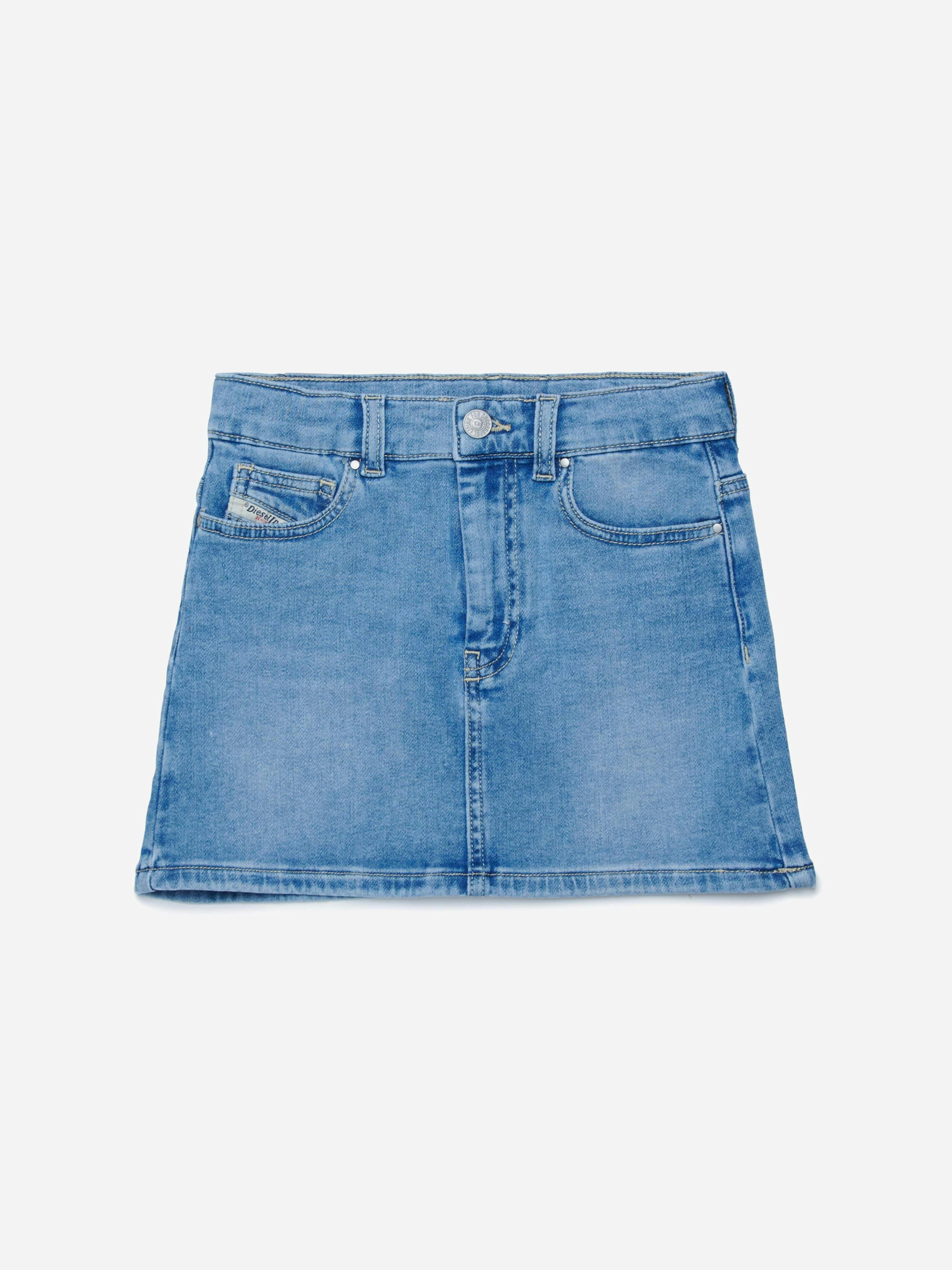 Diesel Girls Blue Denim Skirt In - 10 Yrs