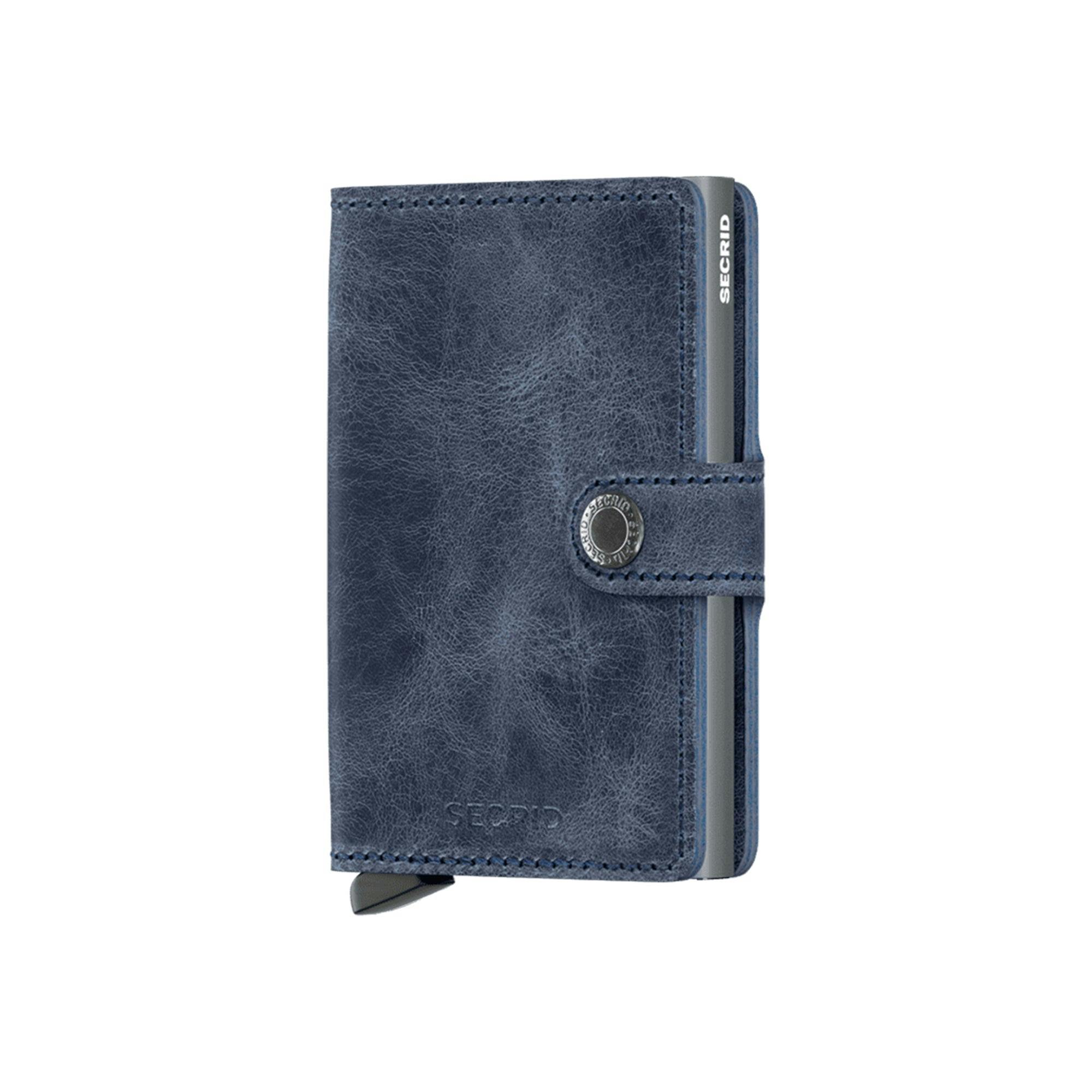 Secrid Blue Mini Wallet Vintage Leather