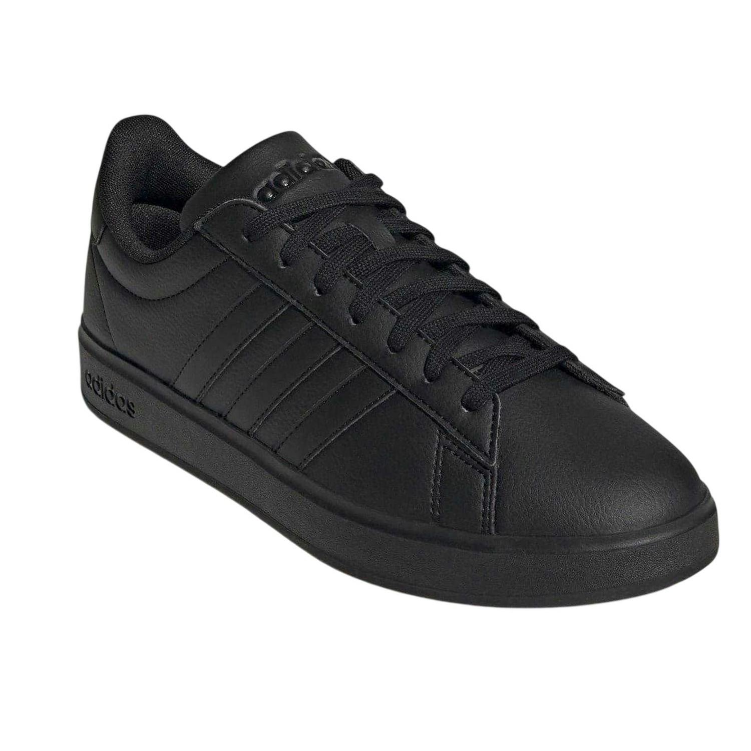 Adidas Men's Black Grand Court Base 2.0 Flat Trainers - Triple - 7.5 Uk - Triple - 100% Mixed