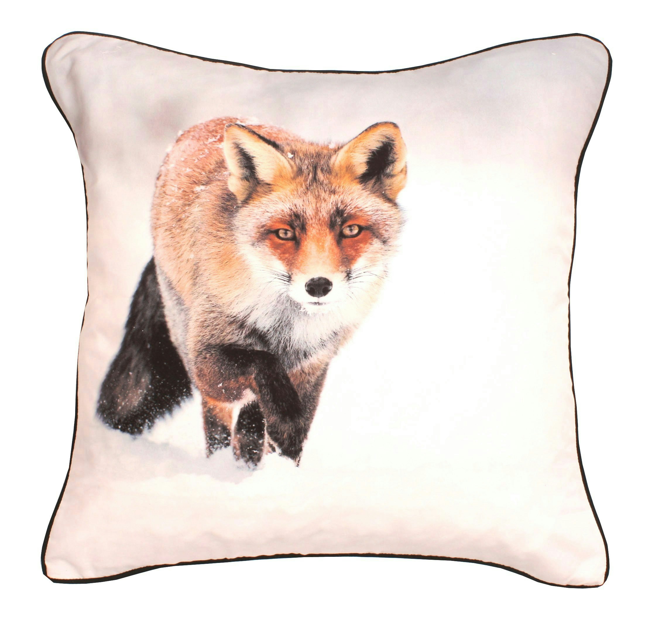 Velosso Adorable Bold Print Animal Cushion - 43Cm X 43Cm - Fox