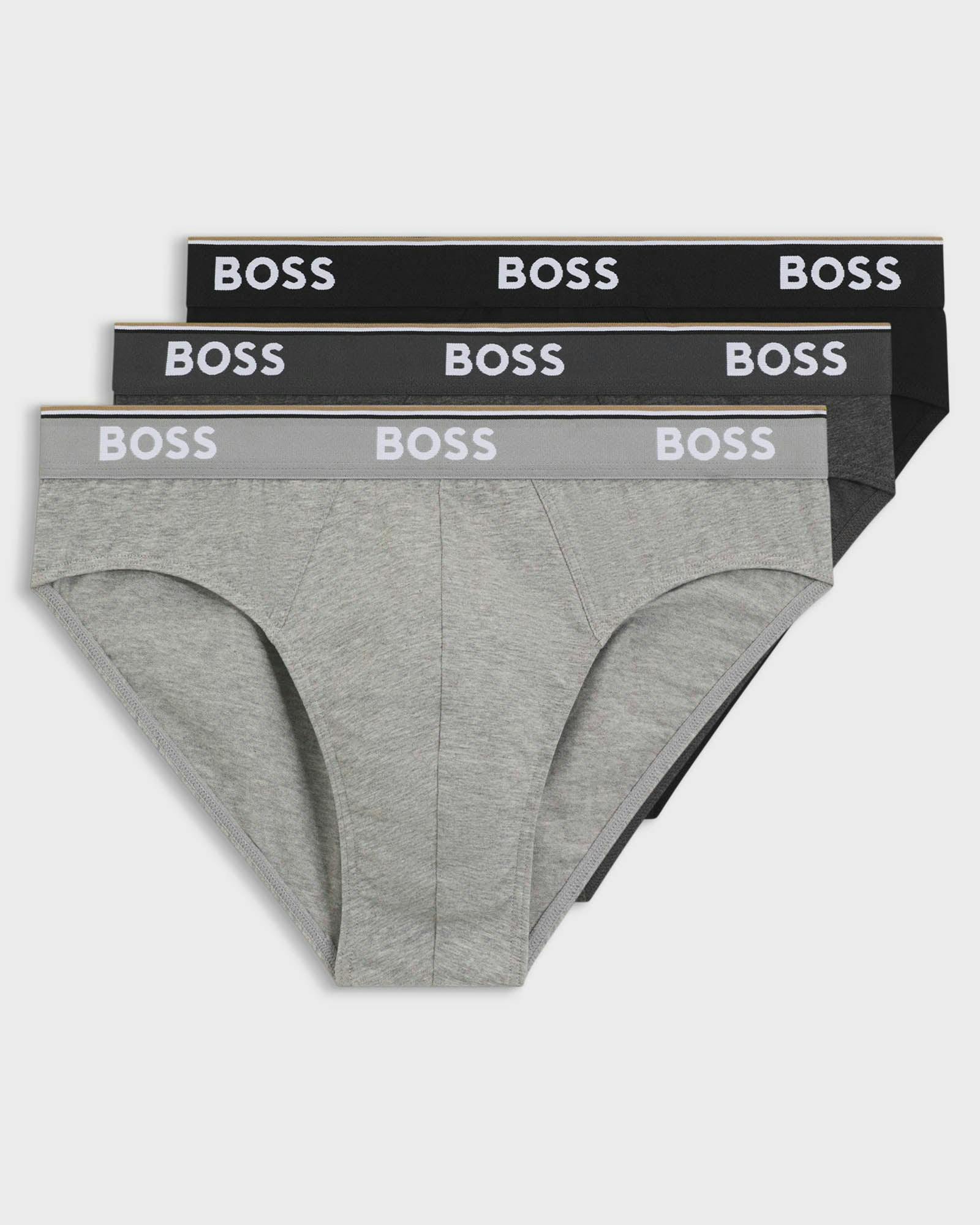 Boss Men's Orange/Grey 3 Pack Power Briefs - Open 061 - Open 061 - Xl