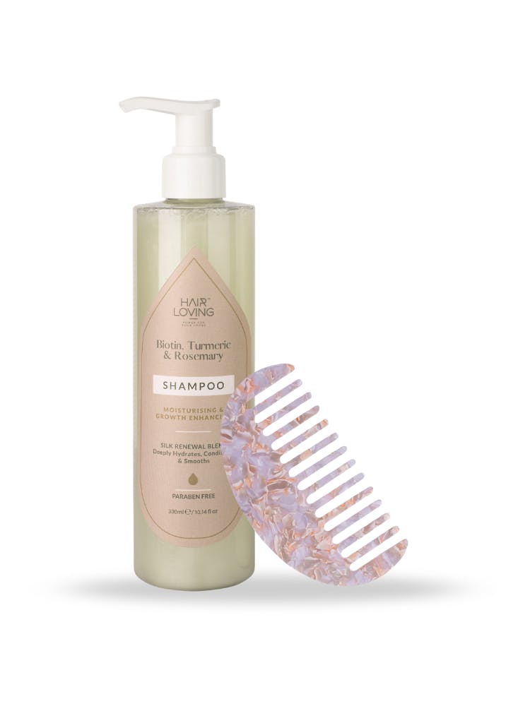 Hair Loving Silk Renewal Shampoo + Anti-Static Wide Tooth Detangling Comb Combo Pack