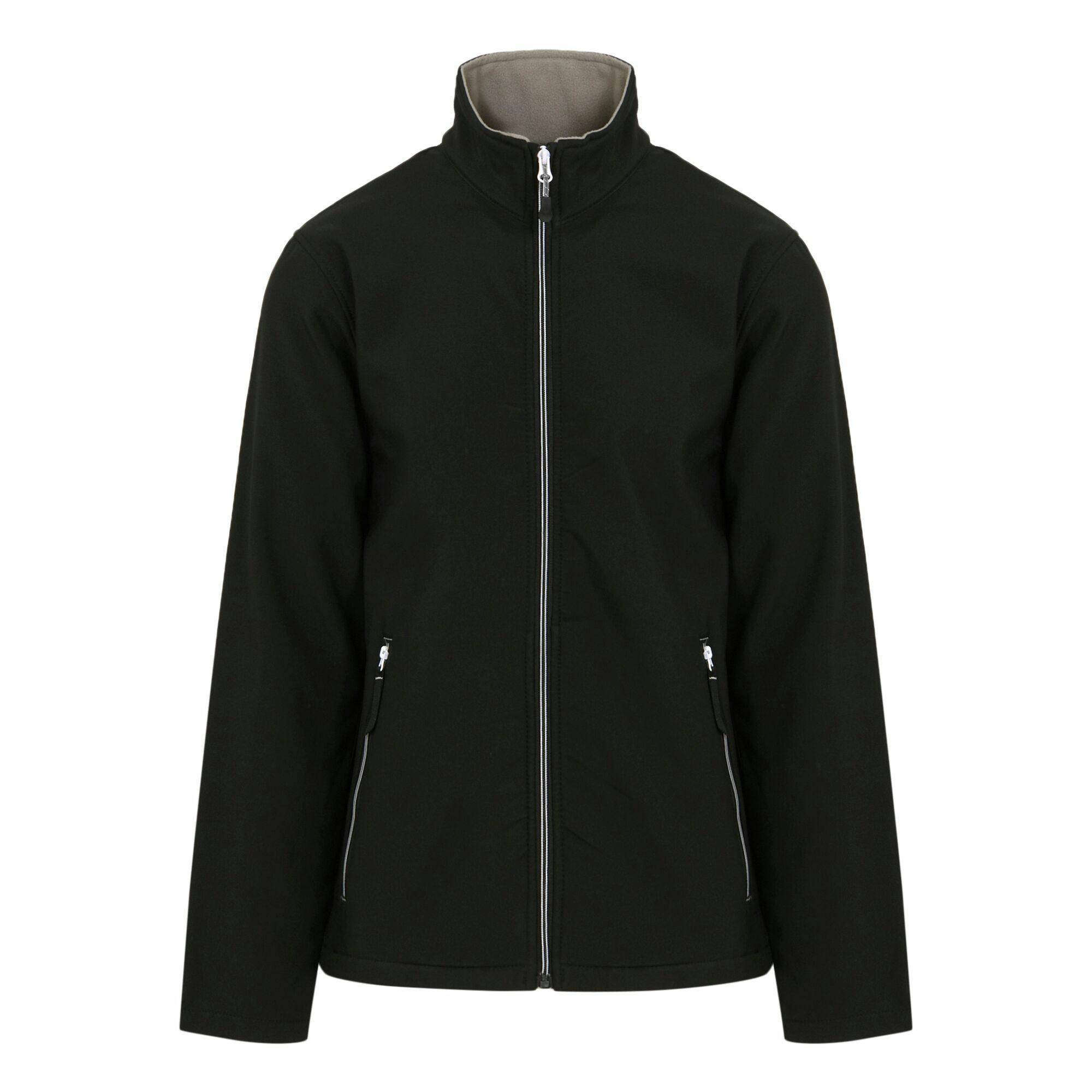 Regatta Men's Black/Grey Professional Plain Double Layered Soft Shell Jacket - /Mineral - Xl - /Mineral - 100% Mixed