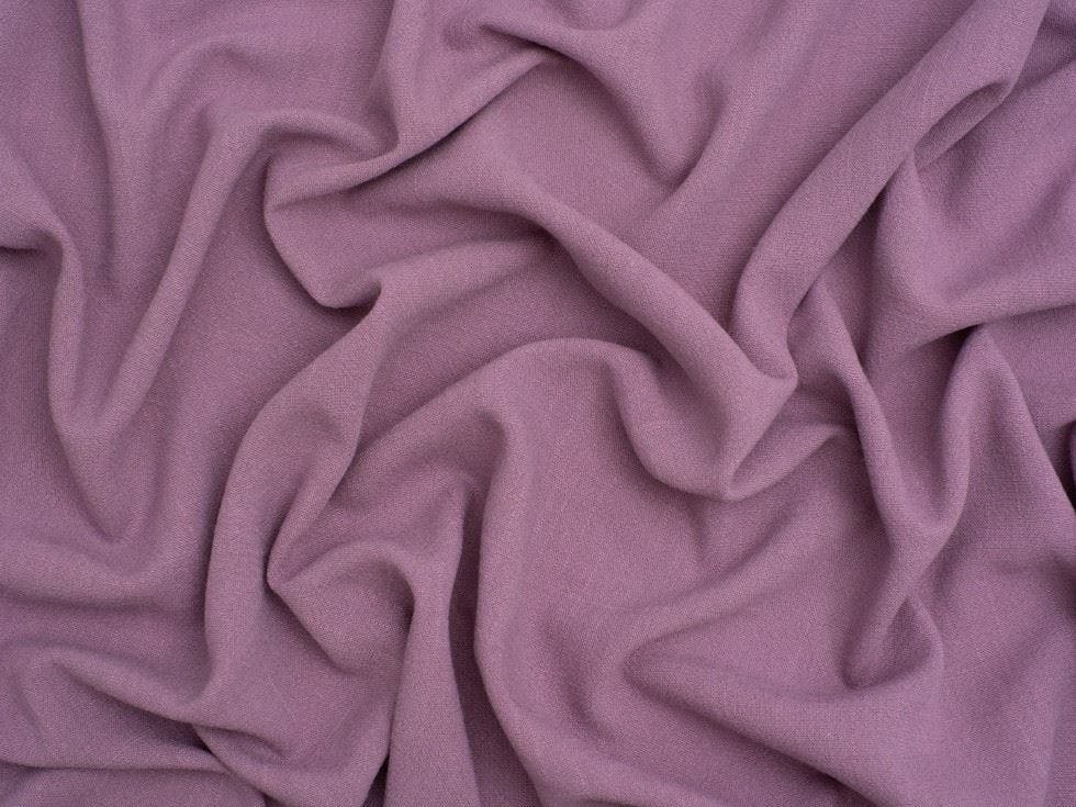 Minerva Core Range Mauve Minerva Soft Viscose Linen Blend Fabric - Plain Design Dressmaking Fabric, 132 Cm / 52" Wide - Per Metre
