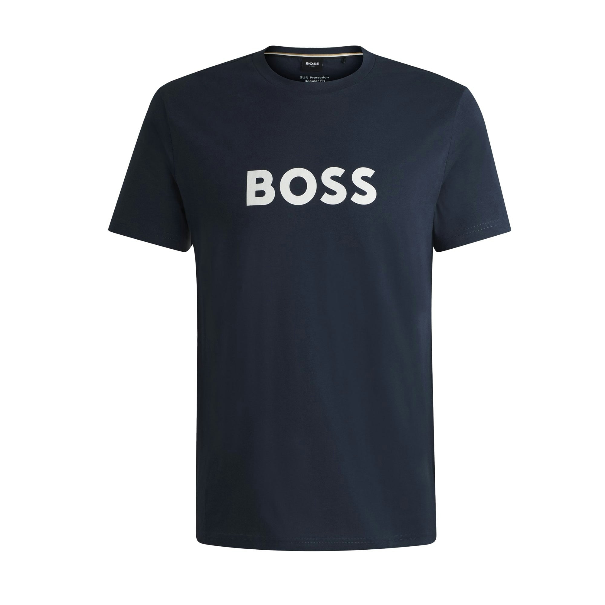 Boss Contrast Logo Rn T-Shirt Navy - M