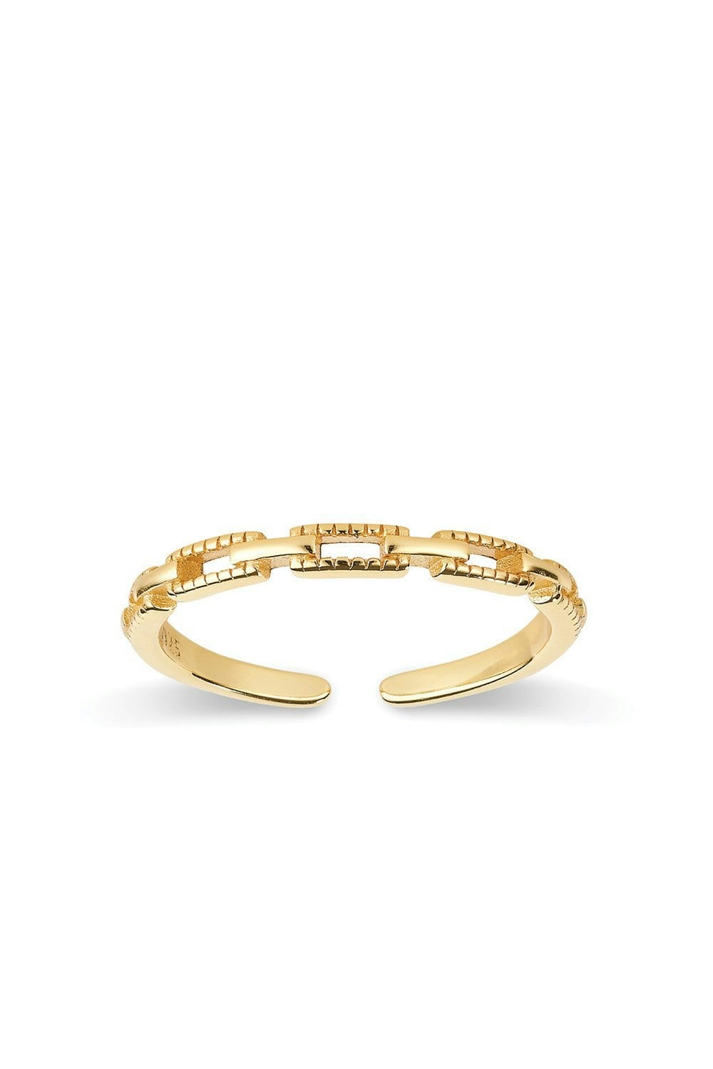 Elk & Bloom Gold 18K Chain Link Stacking Ring - Yes Please