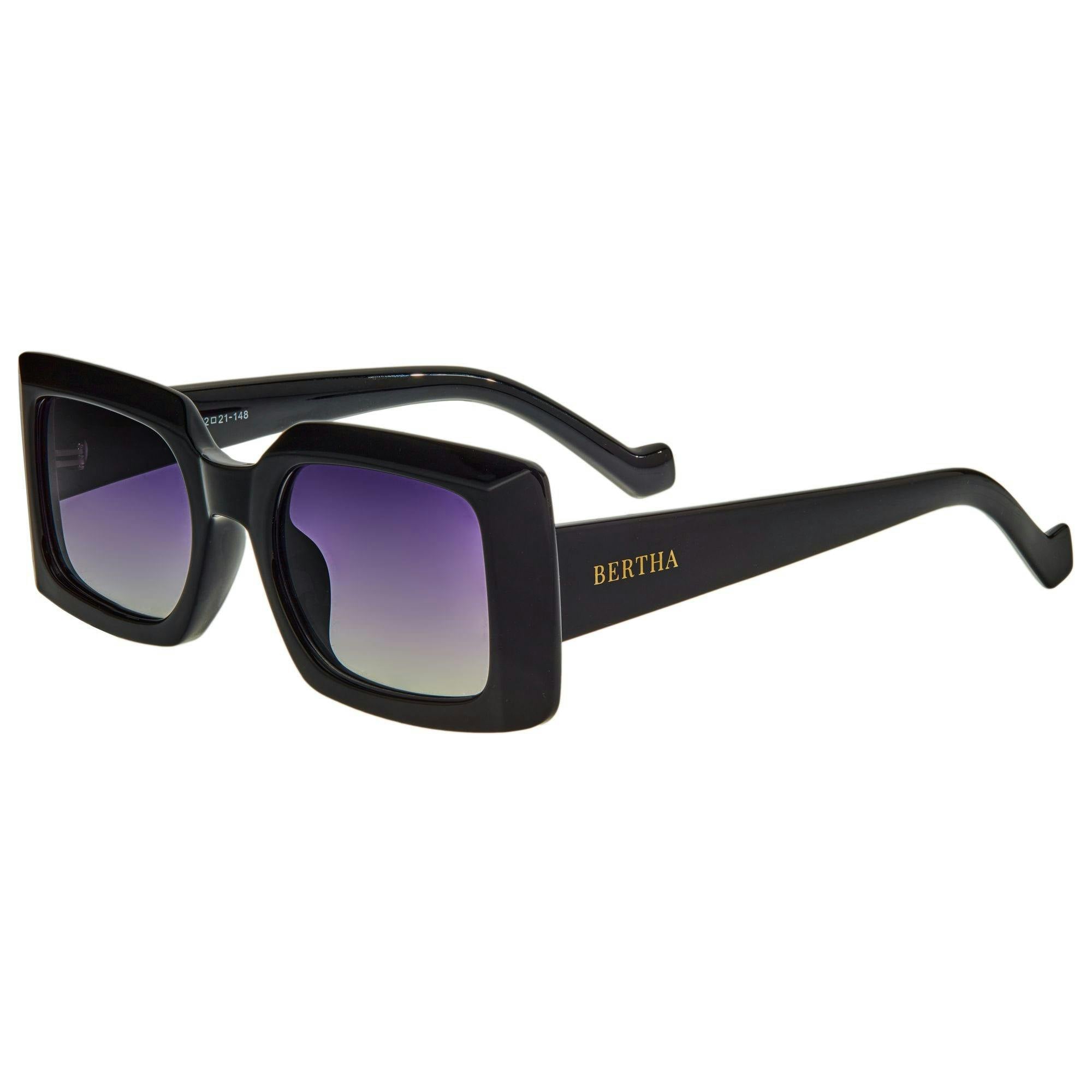 Bertha Black Miranda Polarized Sunglasses - Tortoise