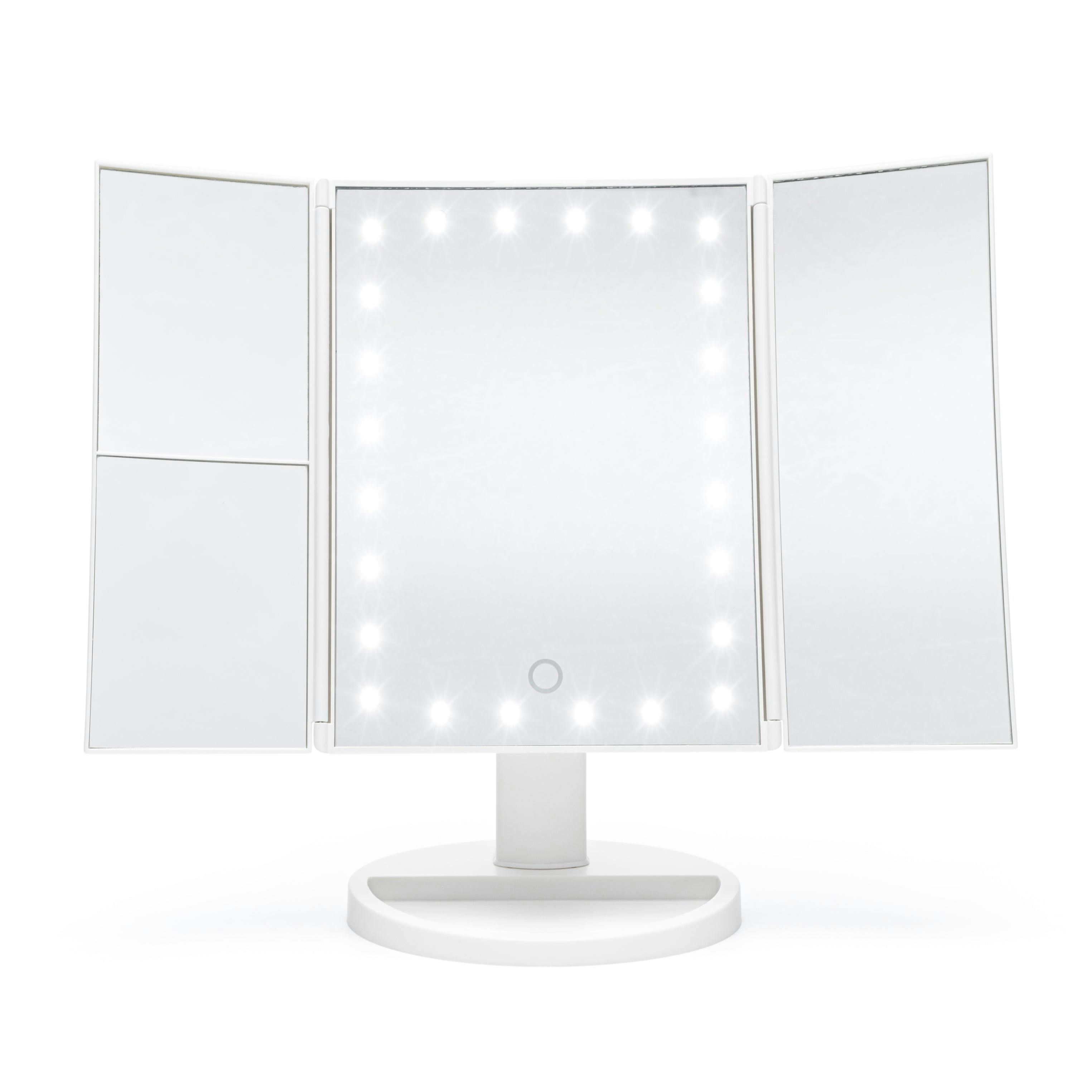 Rio White 24 Led Touch Dimmable 3 Way Makeup Mirror With 2 & 3X Magnification