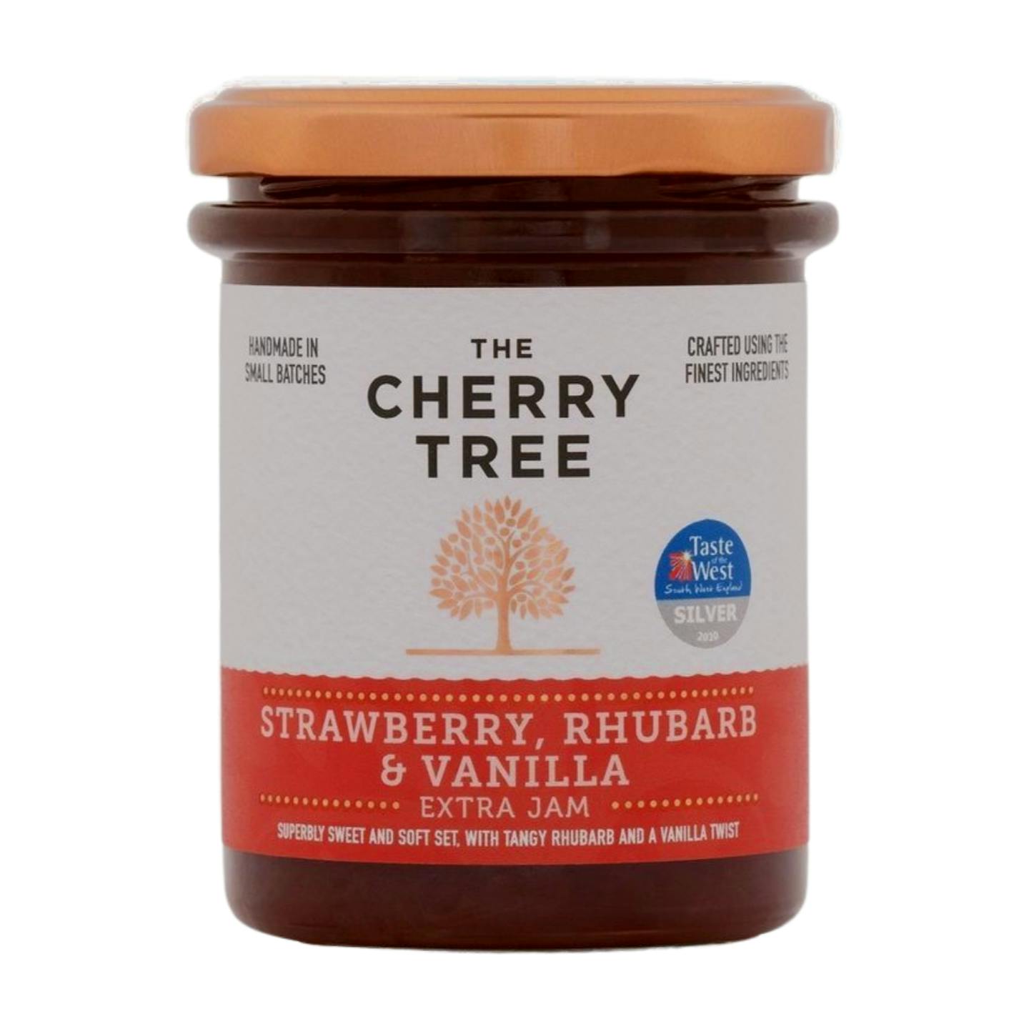 The Cherry Tree Strawberry, Rhubarb & Vanilla Extra Jam (225G)
