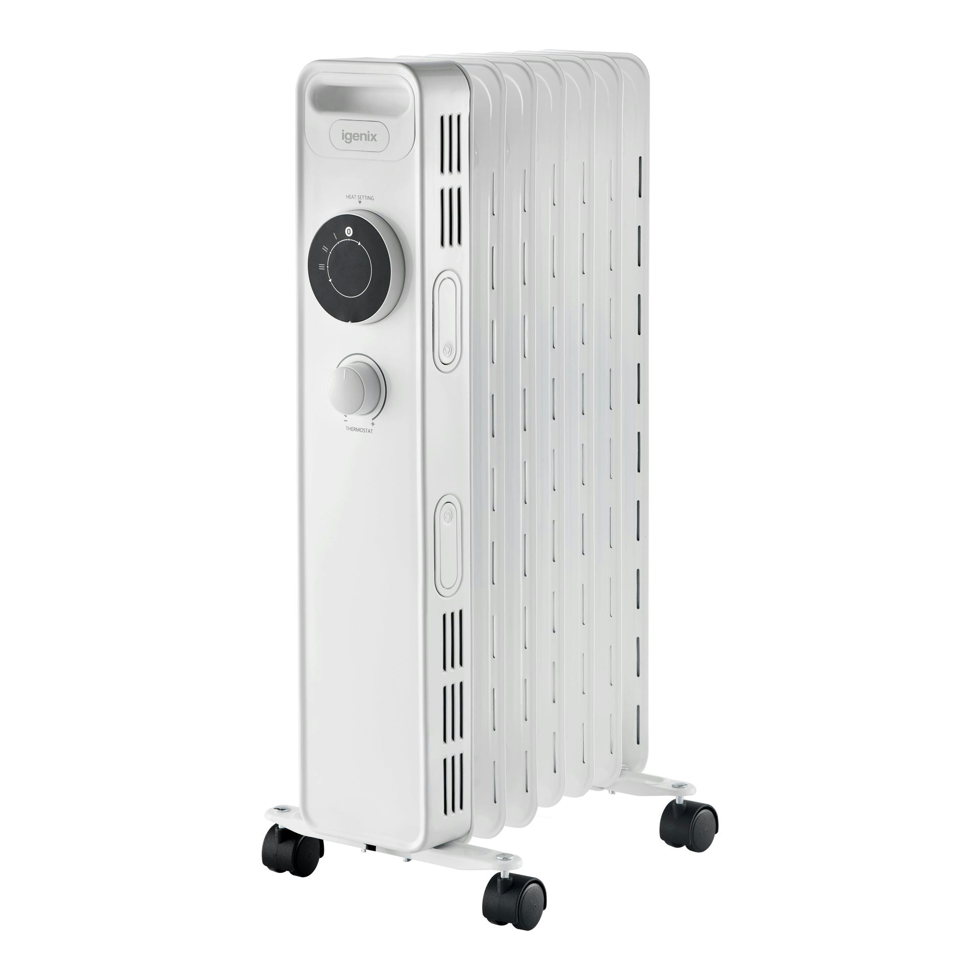 Igenix White Oil Filled Radiator, 1.5Kw/1500W, Overheat Protection,