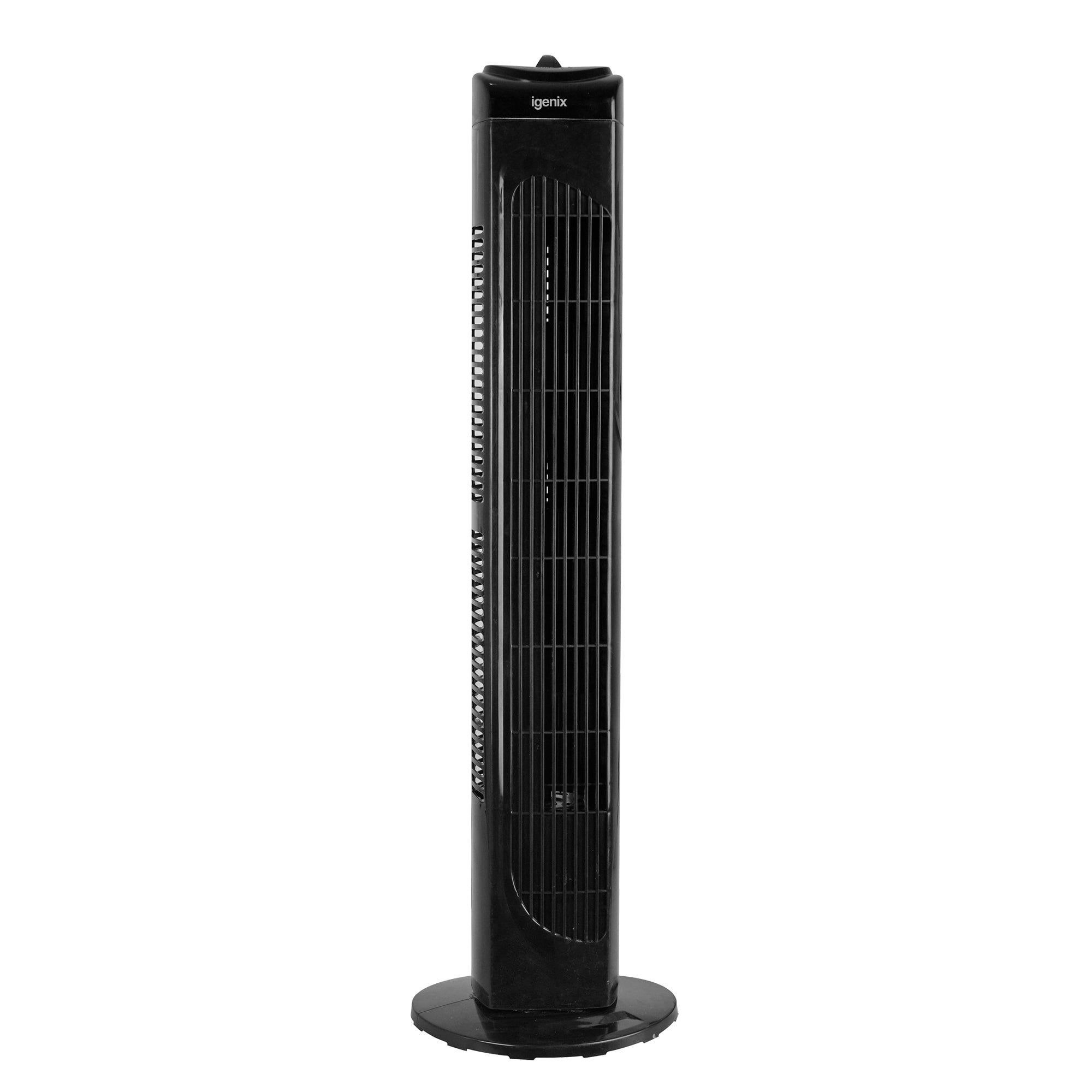Igenix Black Tower Fan, Oscillating, 29 Inch, 3 Speeds,