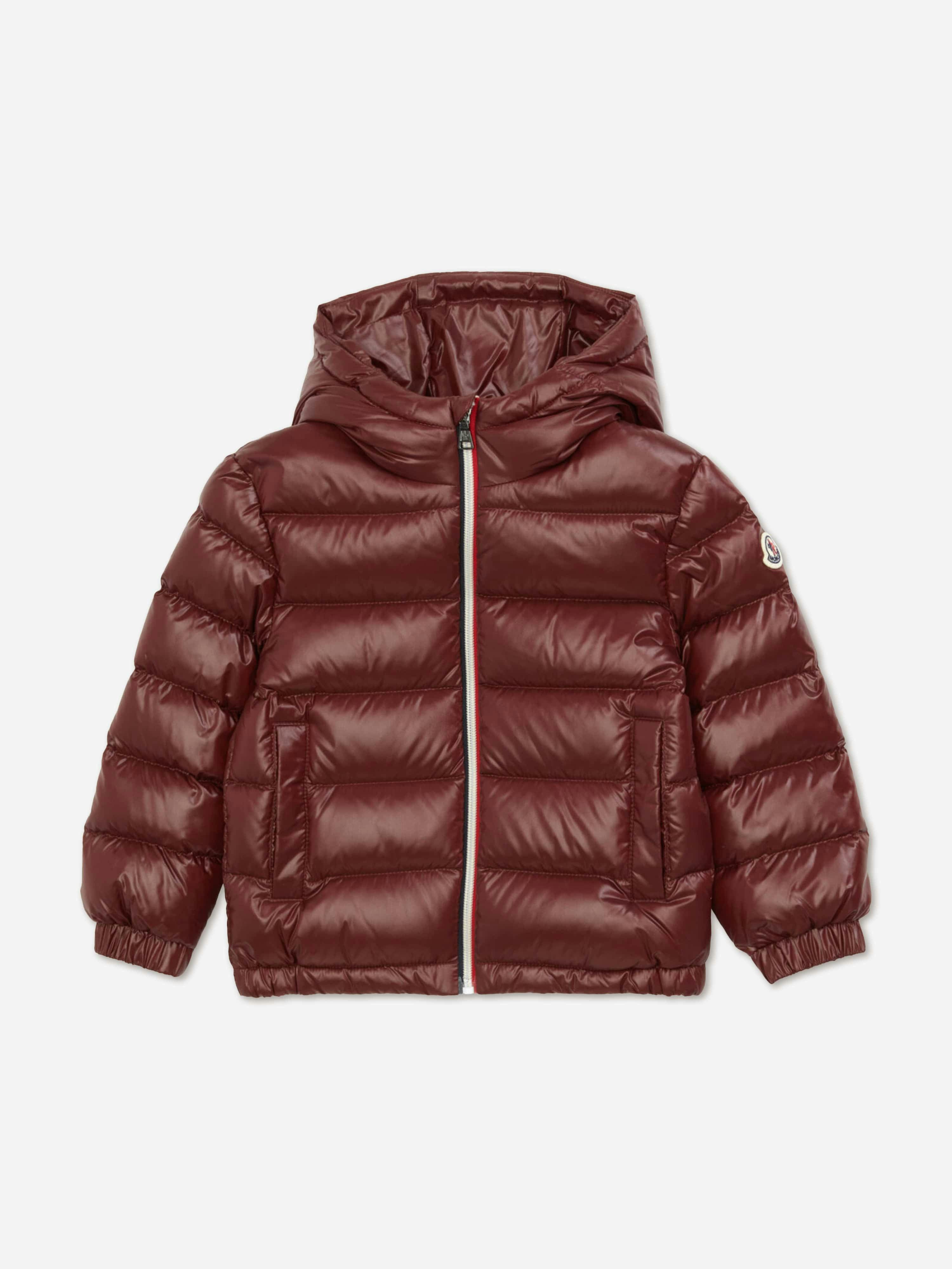 Moncler Enfant Boys Red Down Padded New Aubert Jacket In - 4 Yrs