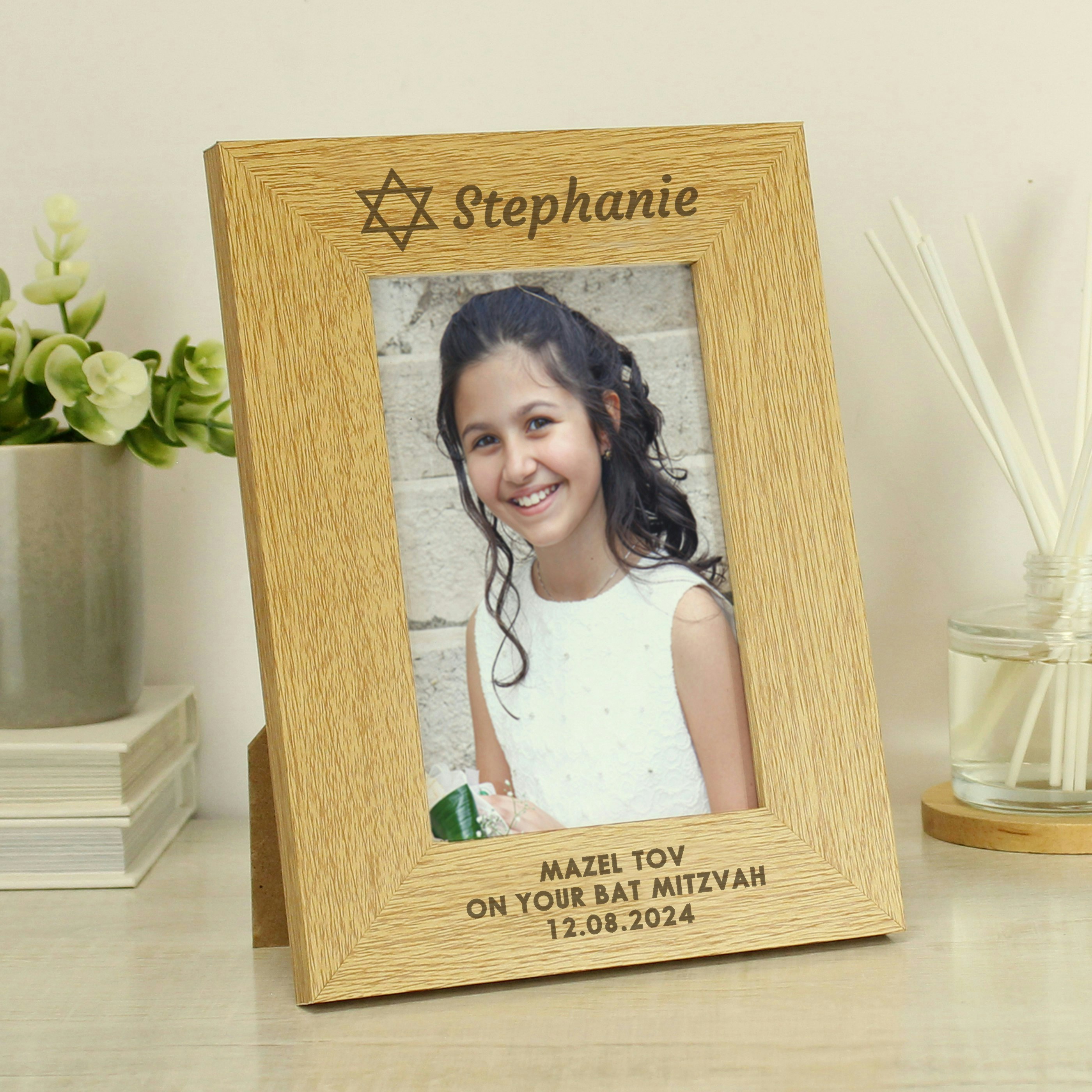Rackhams Personalised Bar And Bat Mitzvah 6X4 Portrait Frame