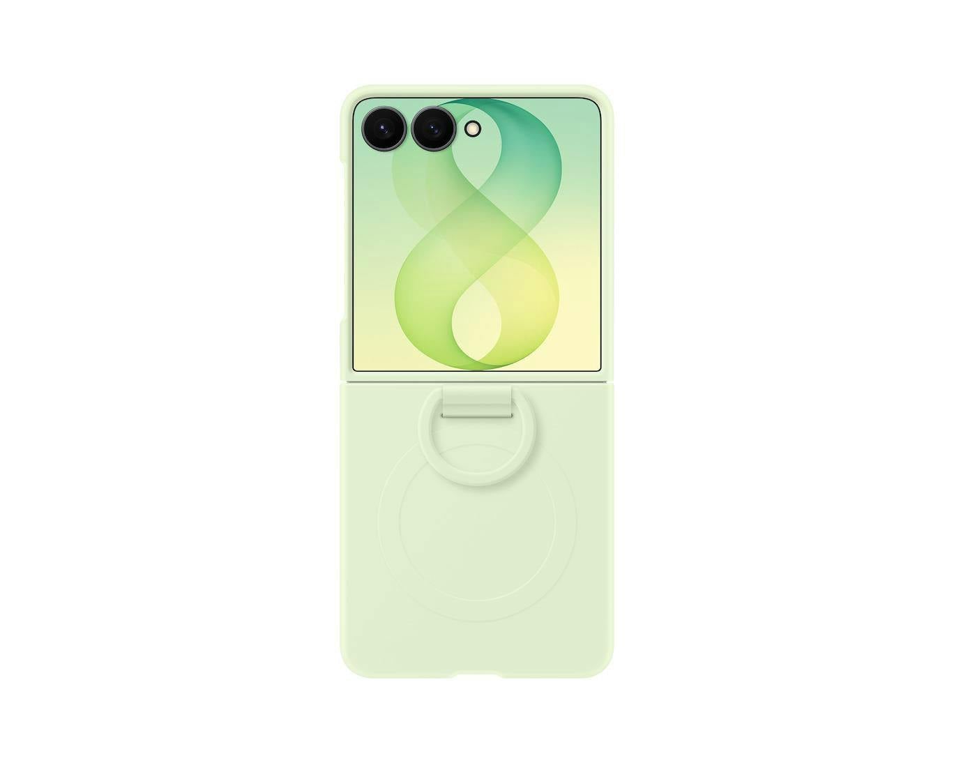 Samsung Galaxy Z Flip 8 6.9" Silicone Ring Case With Magnet Mint - Ef-Ef776cgegww - Image 2