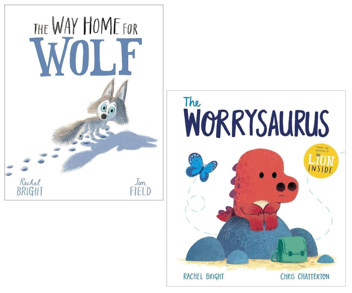 Various Publishers Rachel Bright Collection 2 Books Set (The Worrysaurus & The Way Home For Wolf)