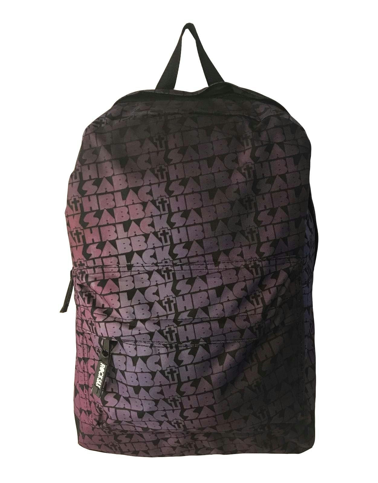 Paradiso Clothing Black Sabbath Backpack Band Logo Repeat Cross New Official