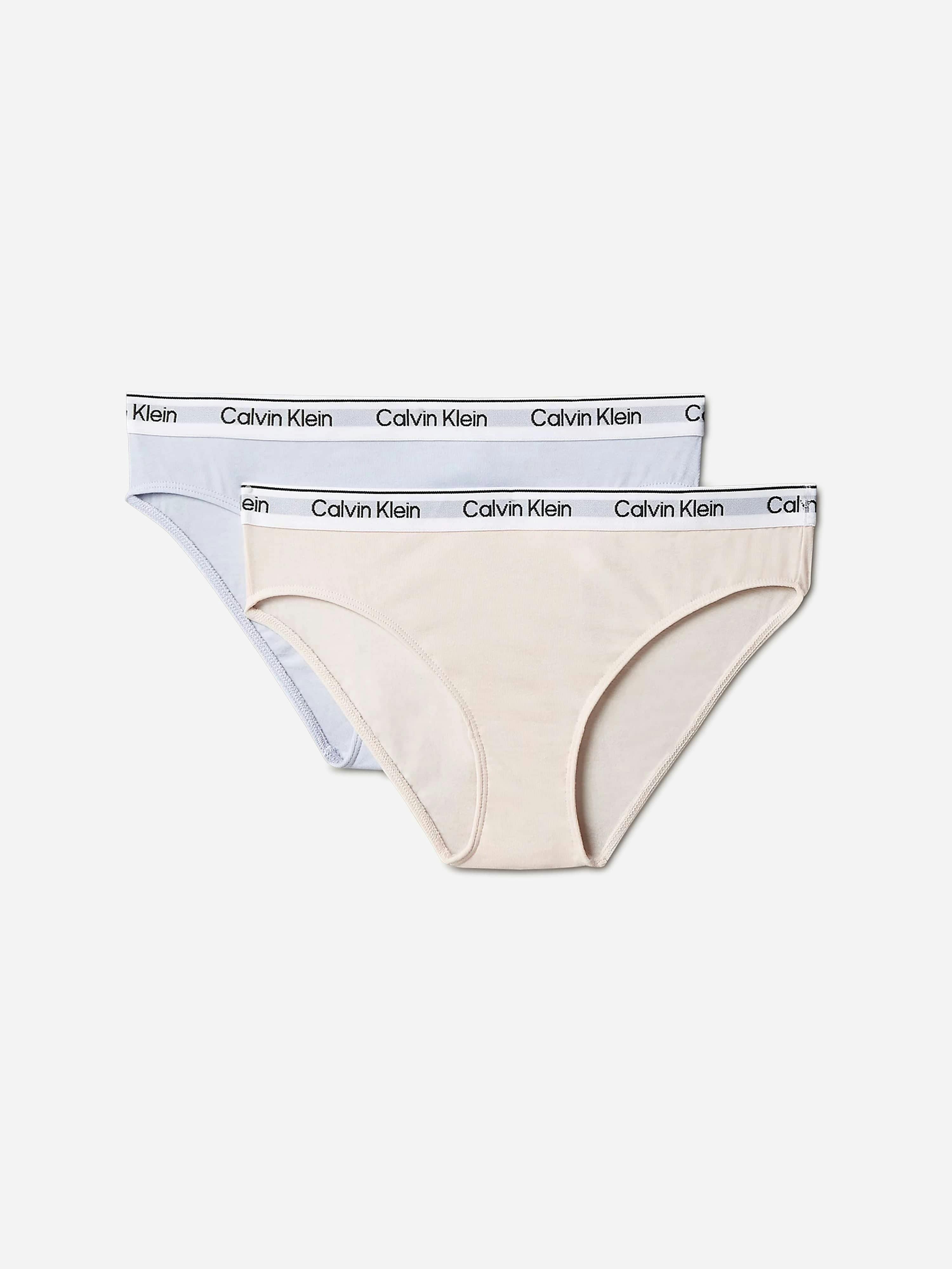 Calvin Klein Girls Pink 2 Pack Bikini Knickers Set In - 14 - 16 Yrs