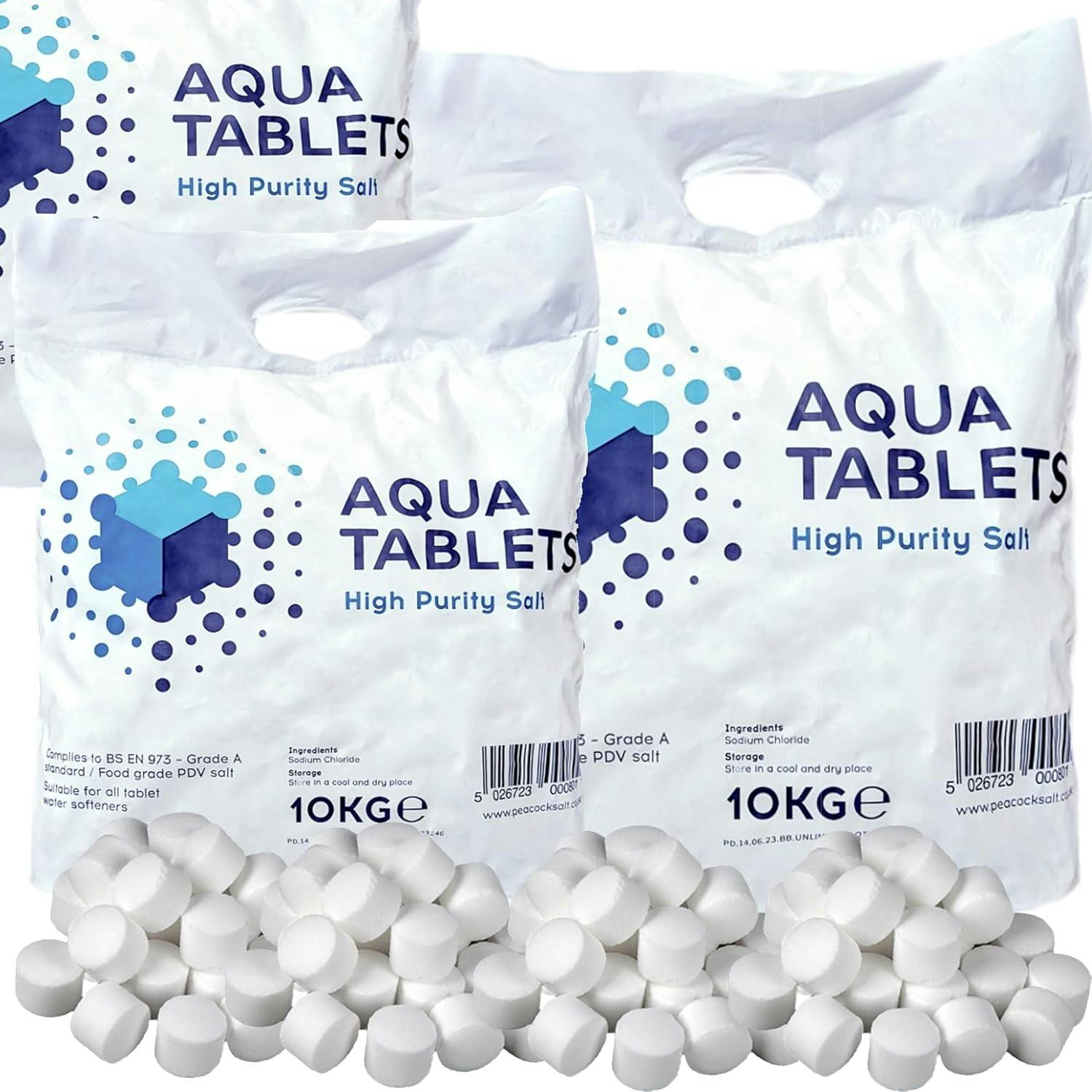 Rackhams Water Softener Salt Tablets 10Kg High Purity Salt Reduces Lime Scale & Protect Appliance Performance - 2 X