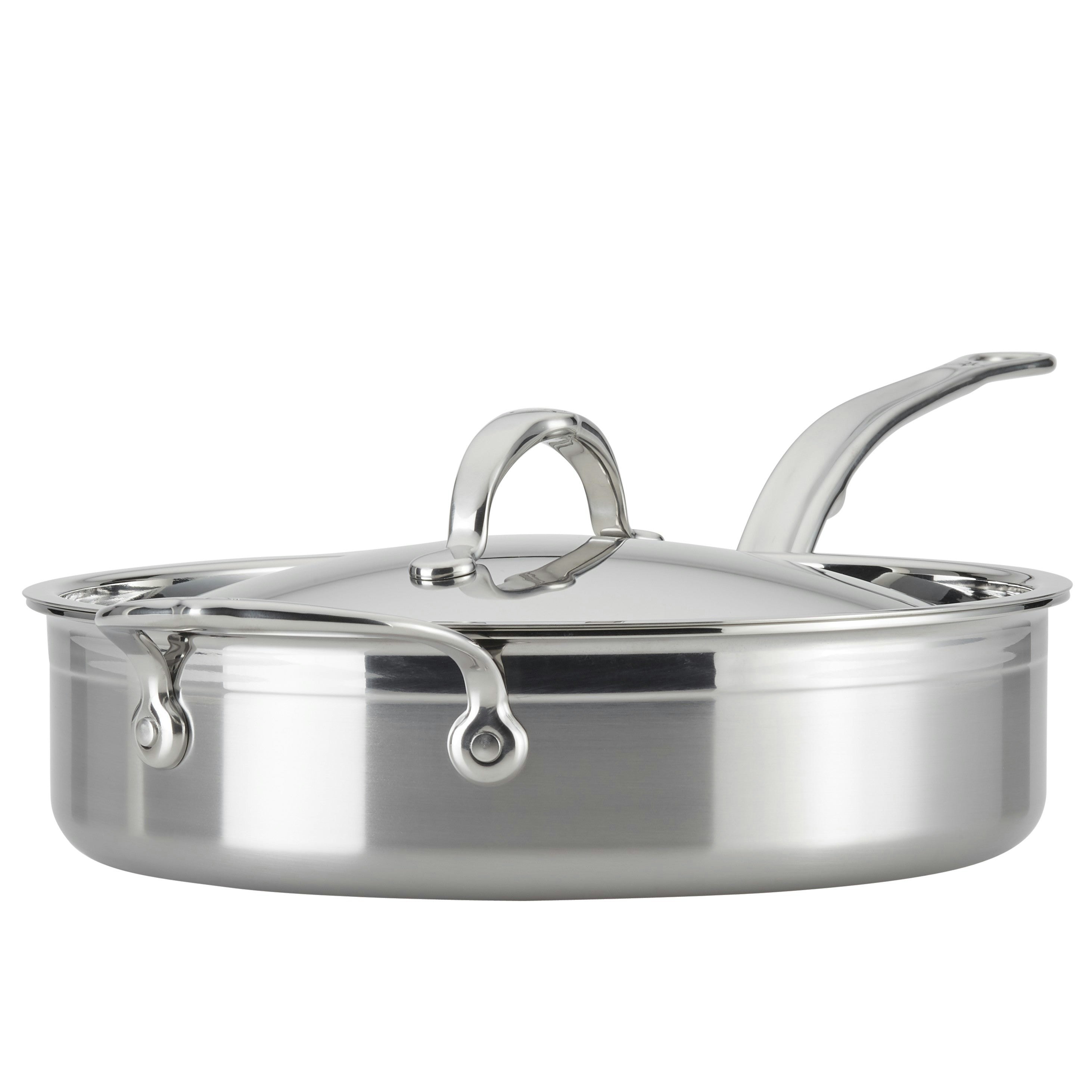 Rackhams Probond Induction Stainless Steel Sauté Pan & Lid - 26Cm (3.3L)